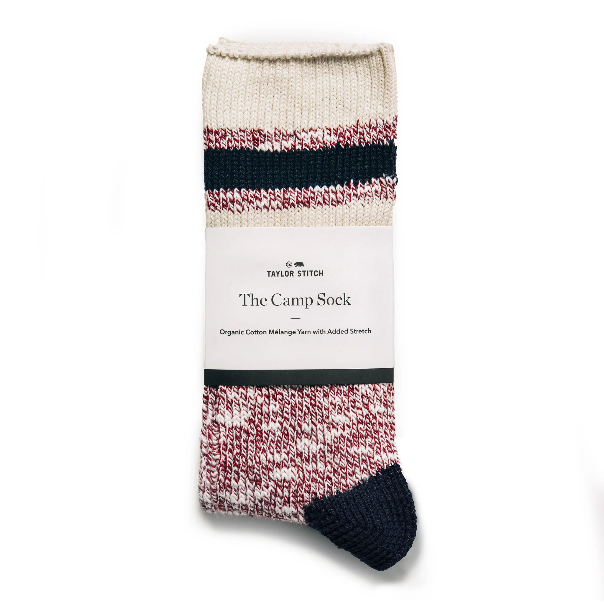 The Camp Sock in Heather Burgundy - Image 5