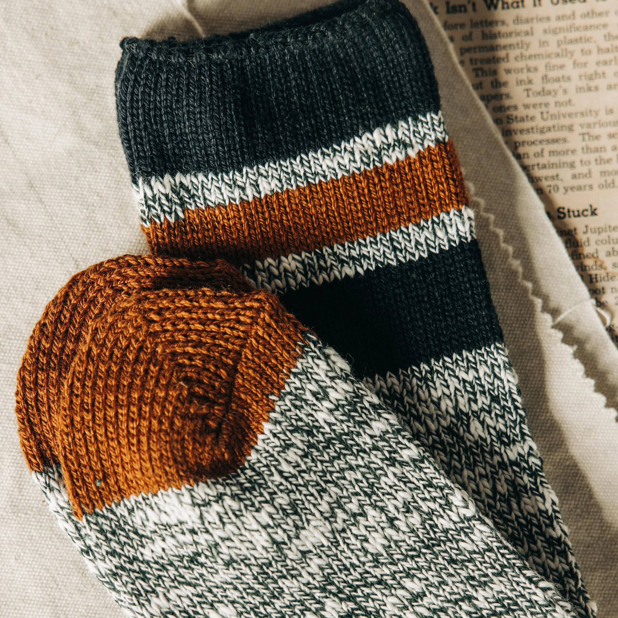 The Camp Sock in Heather Olive - Image 4