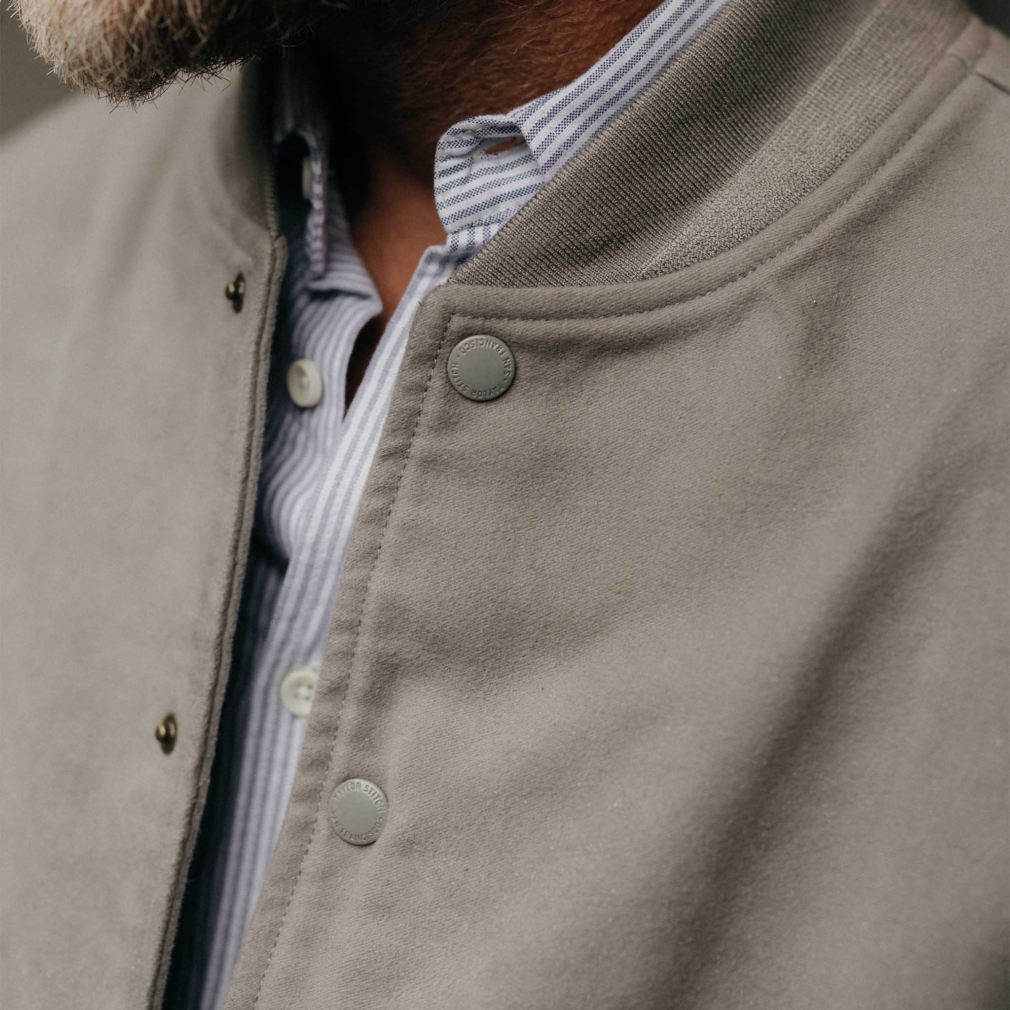 The Campus Jacket in Grey Moleskin - Image 3
