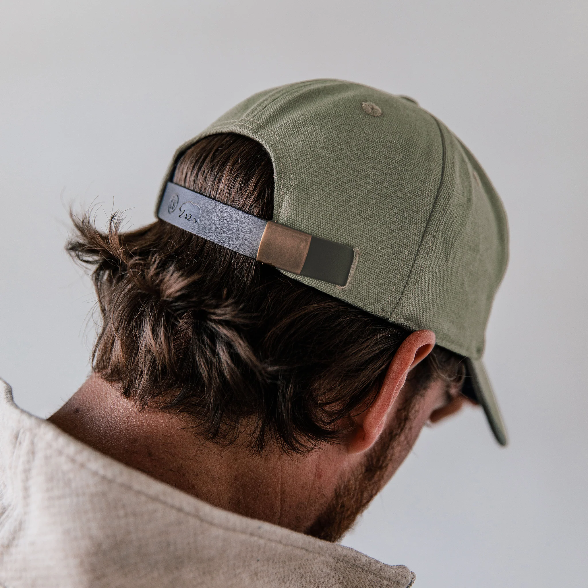 The Canvas Cap in Olive Embroidered Bear - Image 3