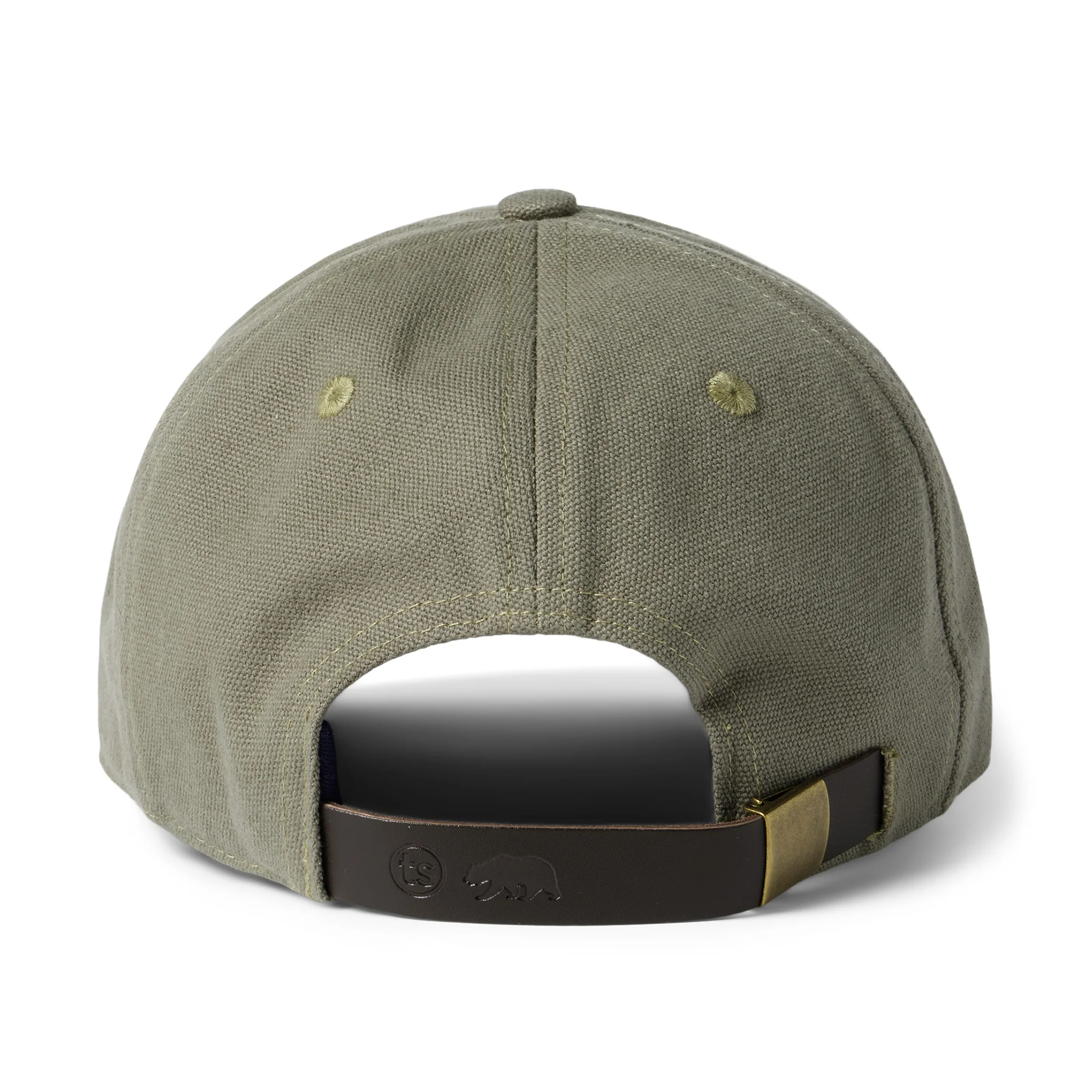 The Canvas Cap in Olive Embroidered Bear - Image 6