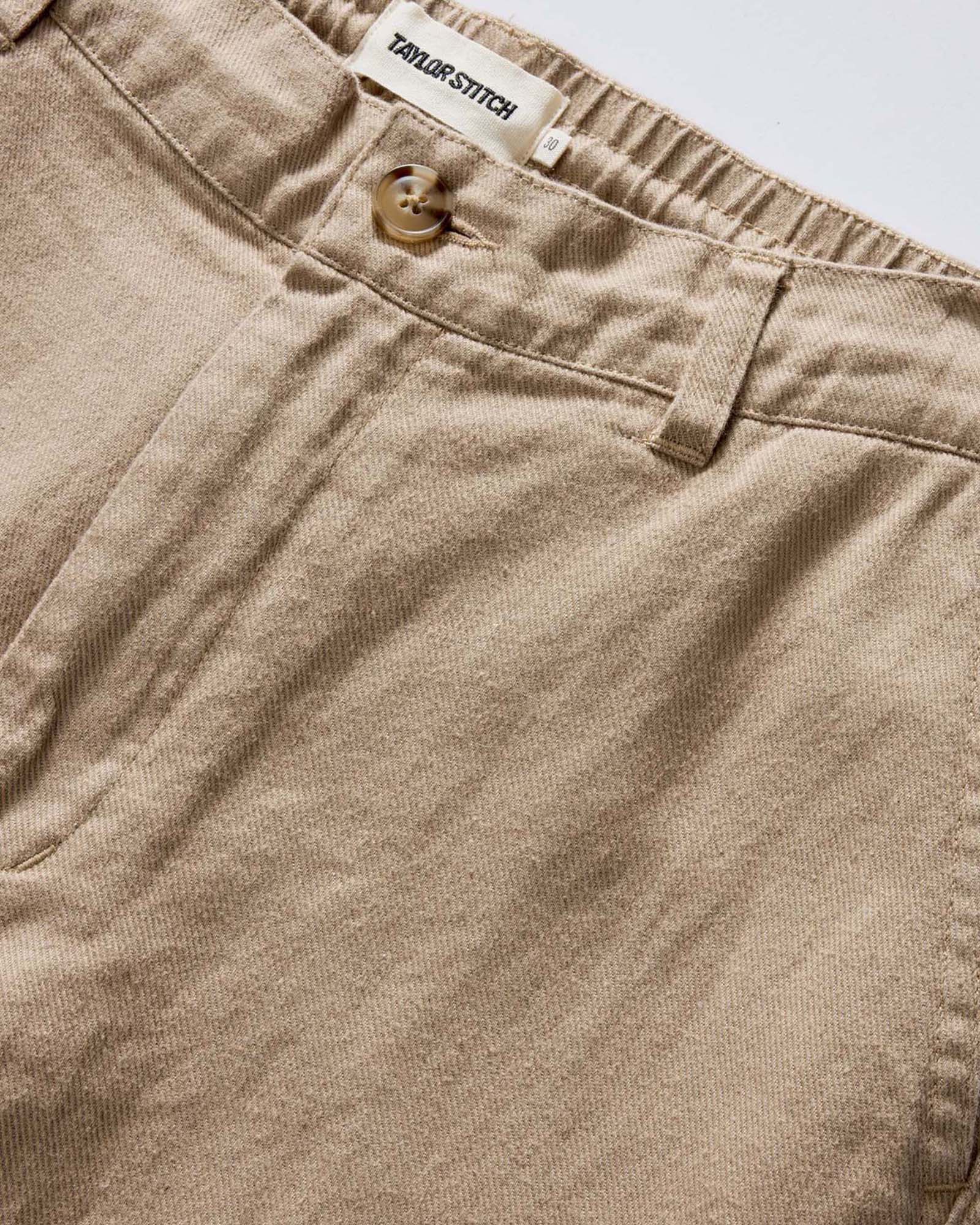 The Carmel Pant in Heather Khaki Cotton Linen - Image 6