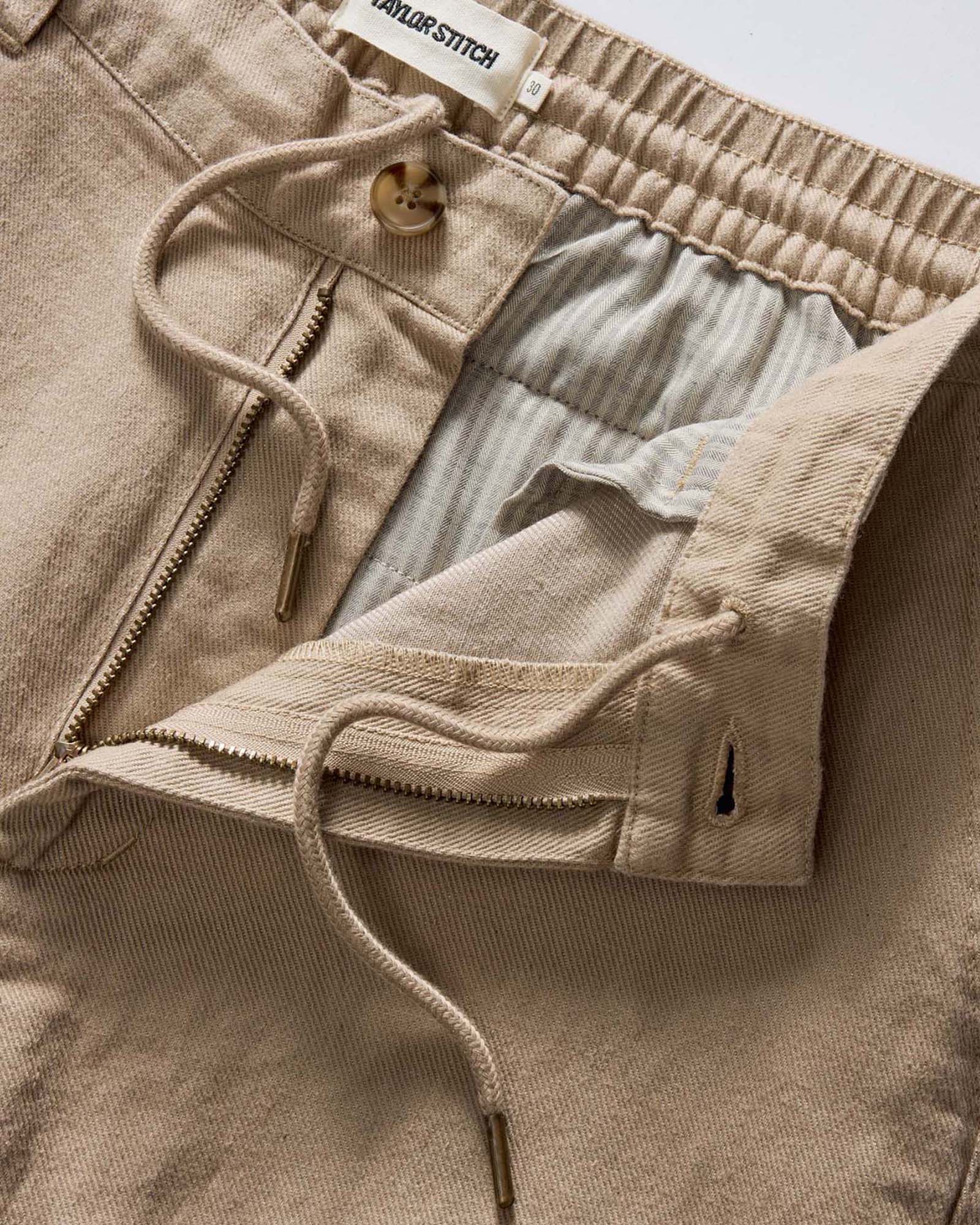 The Carmel Pant in Heather Khaki Cotton Linen - Image 7