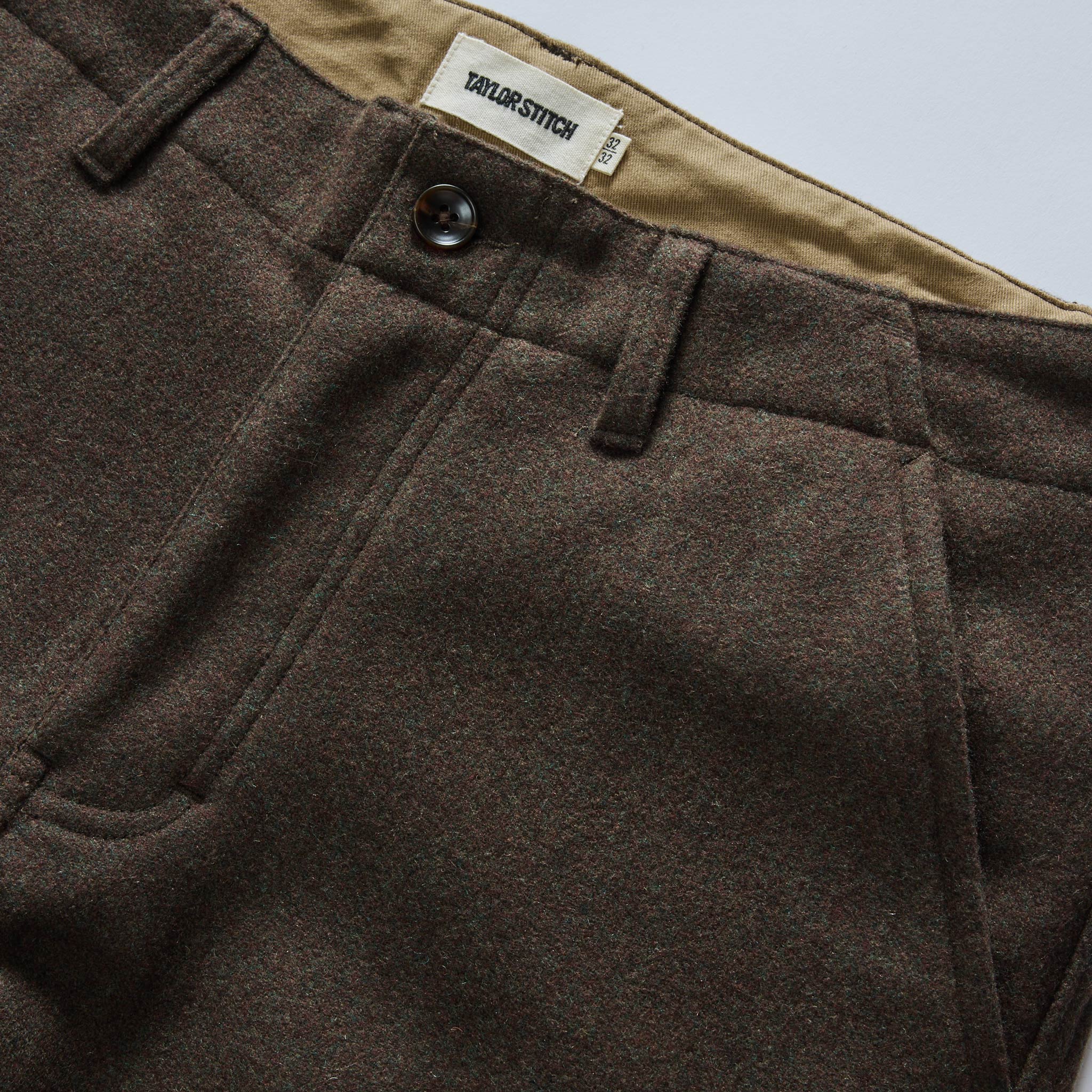 The Carnegie Pant in Army Herringbone Wool - Image 6