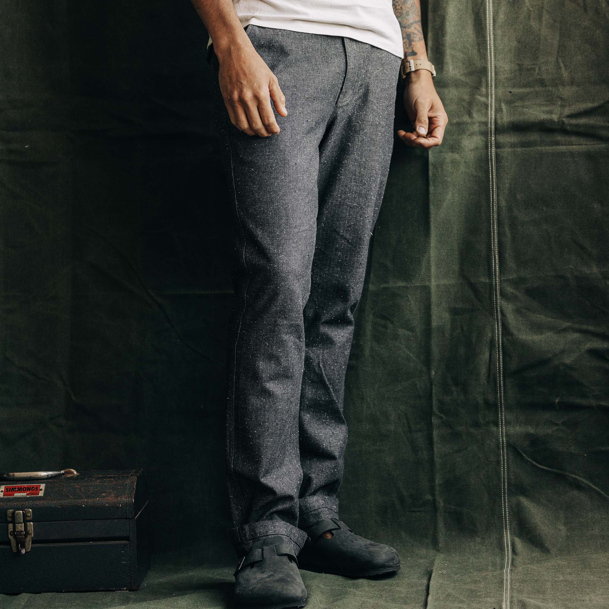 The Carnegie Pant in Granite Herringbone - Image 2