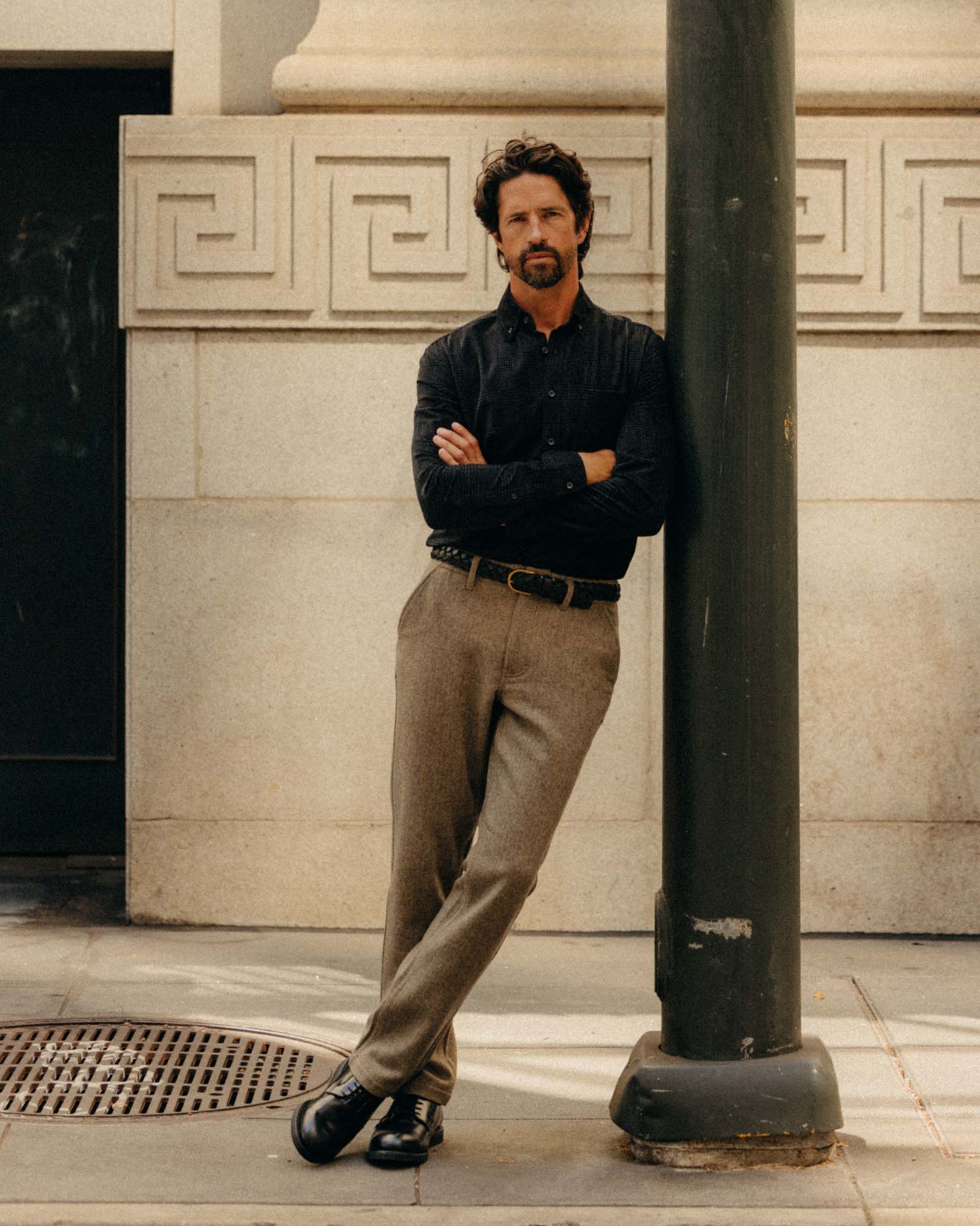 The Carnegie Pant in Gravel Herringbone Wool - Image 2