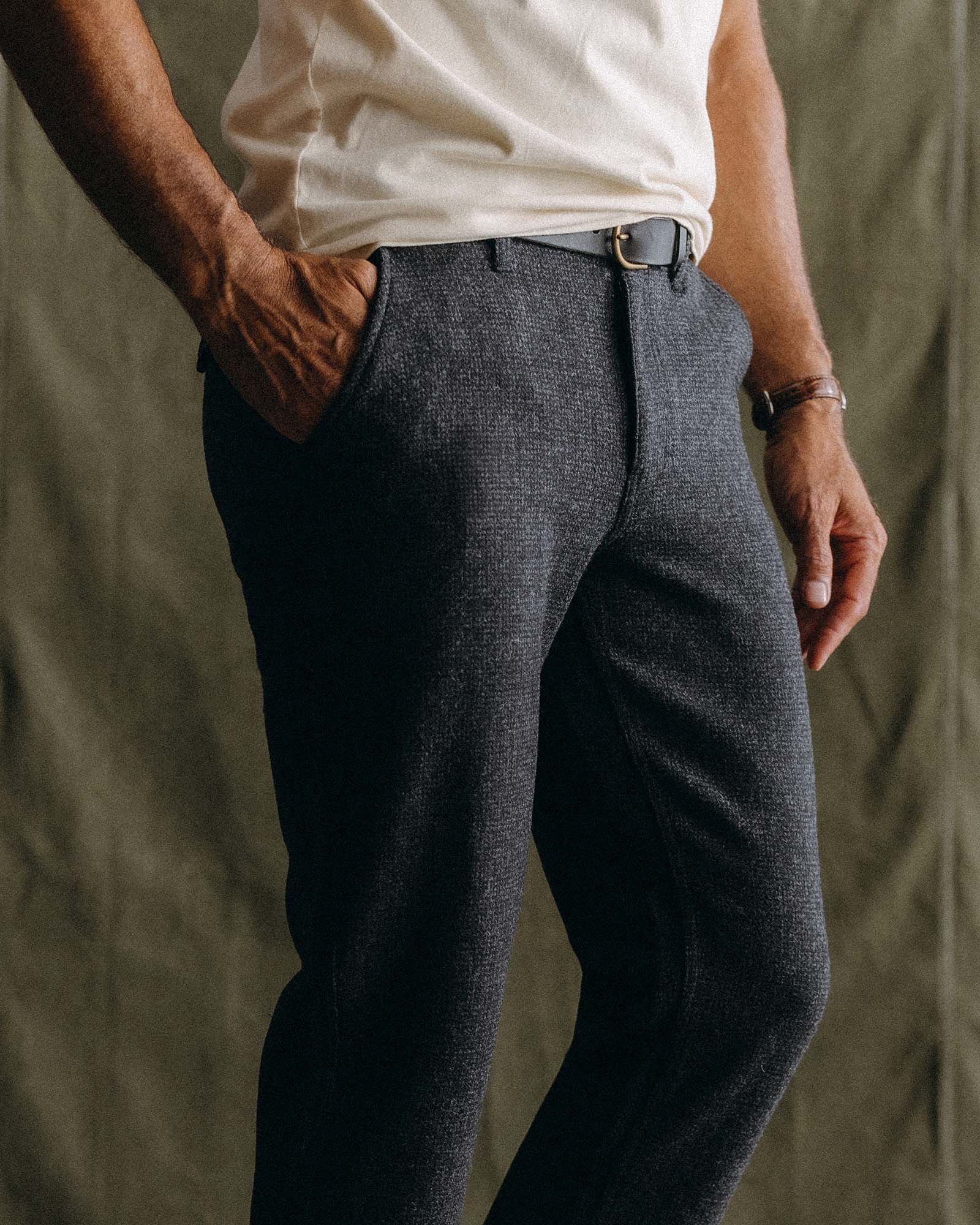 The Carnegie Pant in Heather Charcoal Wool - Image 4