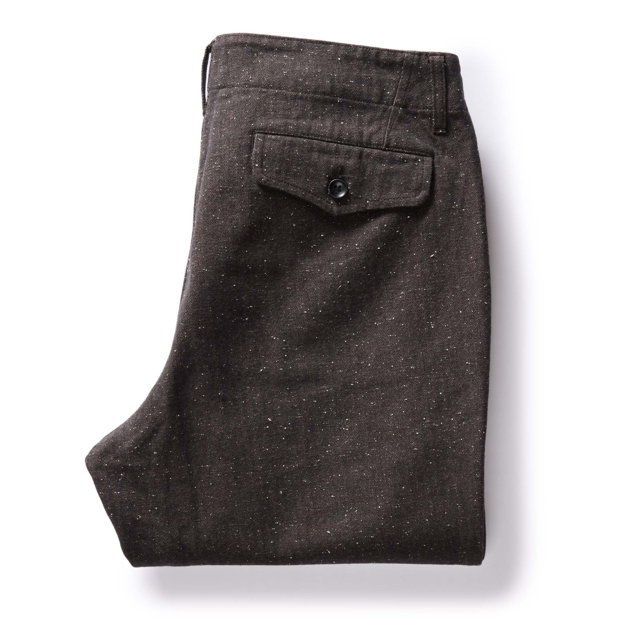 The Carnegie Pant in Peat Nep Herringbone - Image 6
