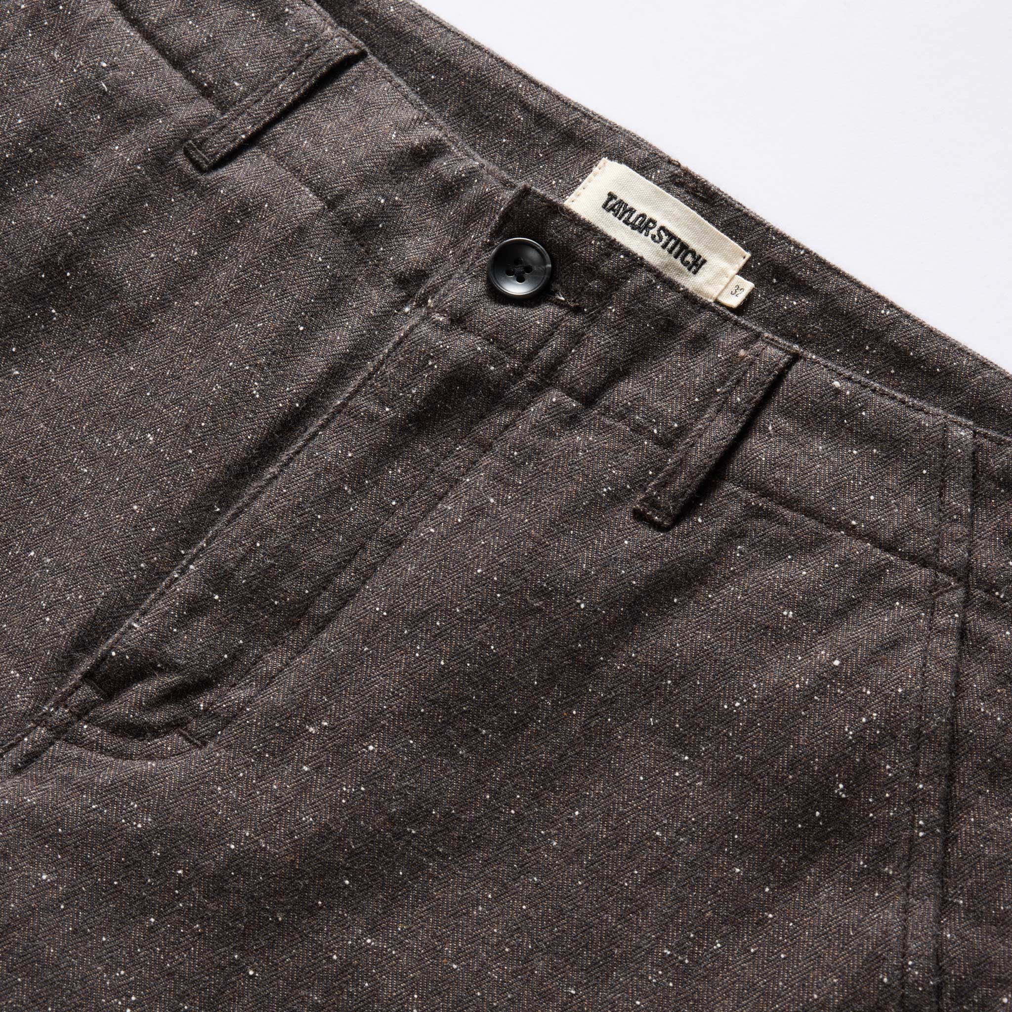 The Carnegie Pant in Peat Nep Herringbone - Image 8