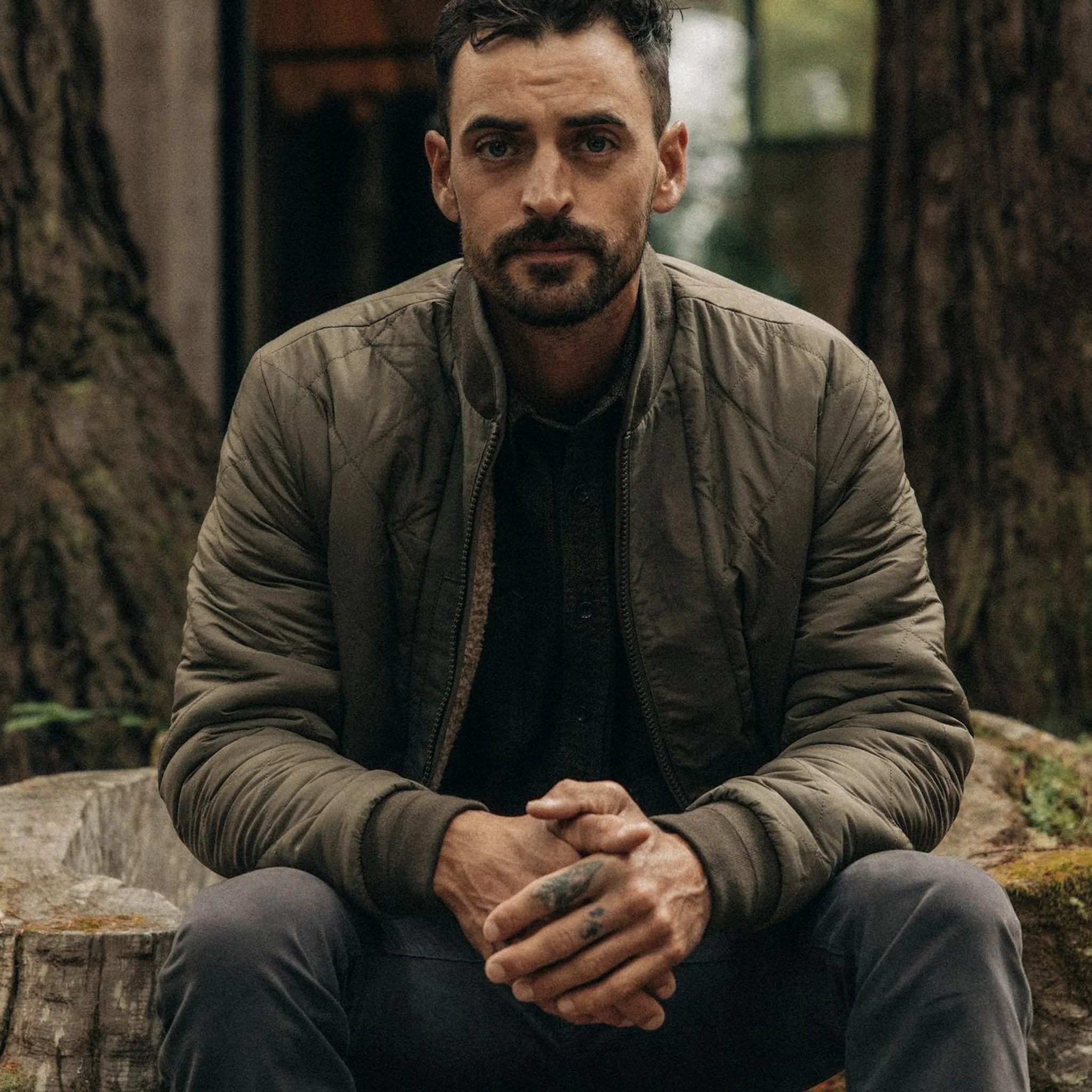 The Carson Jacket in Light Khaki Fleece - Image 5