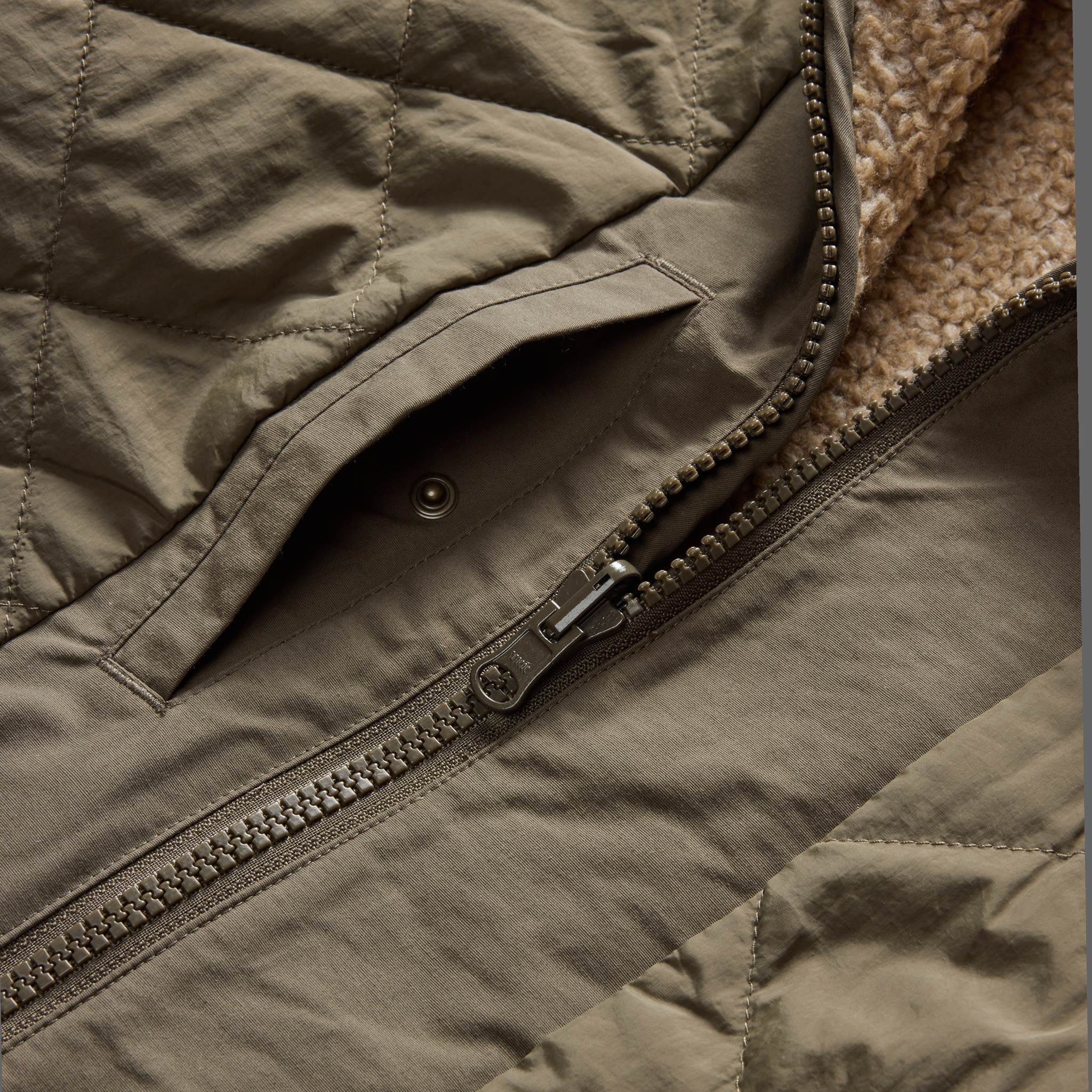 The Carson Jacket in Light Khaki Fleece - Image 7