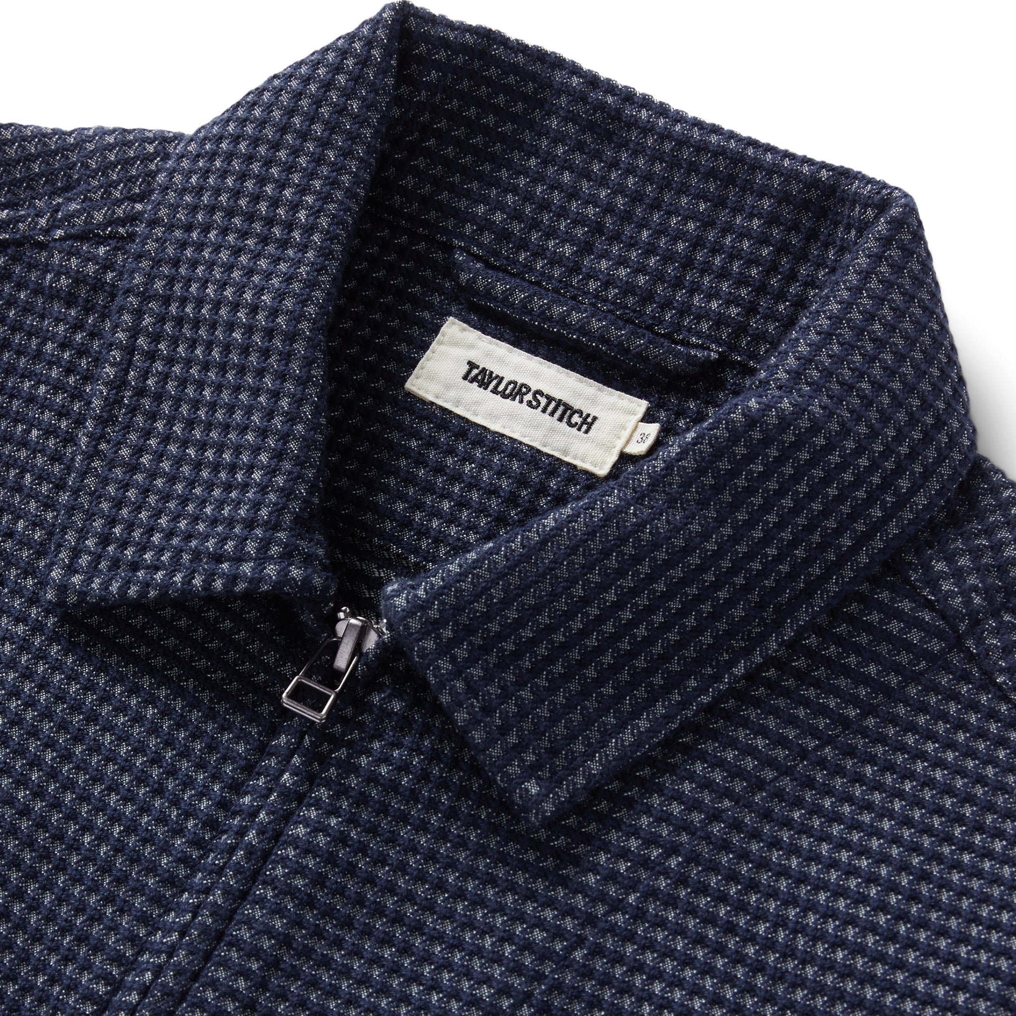 The Cavern Jacket in Navy Dobby Grid - Image 7