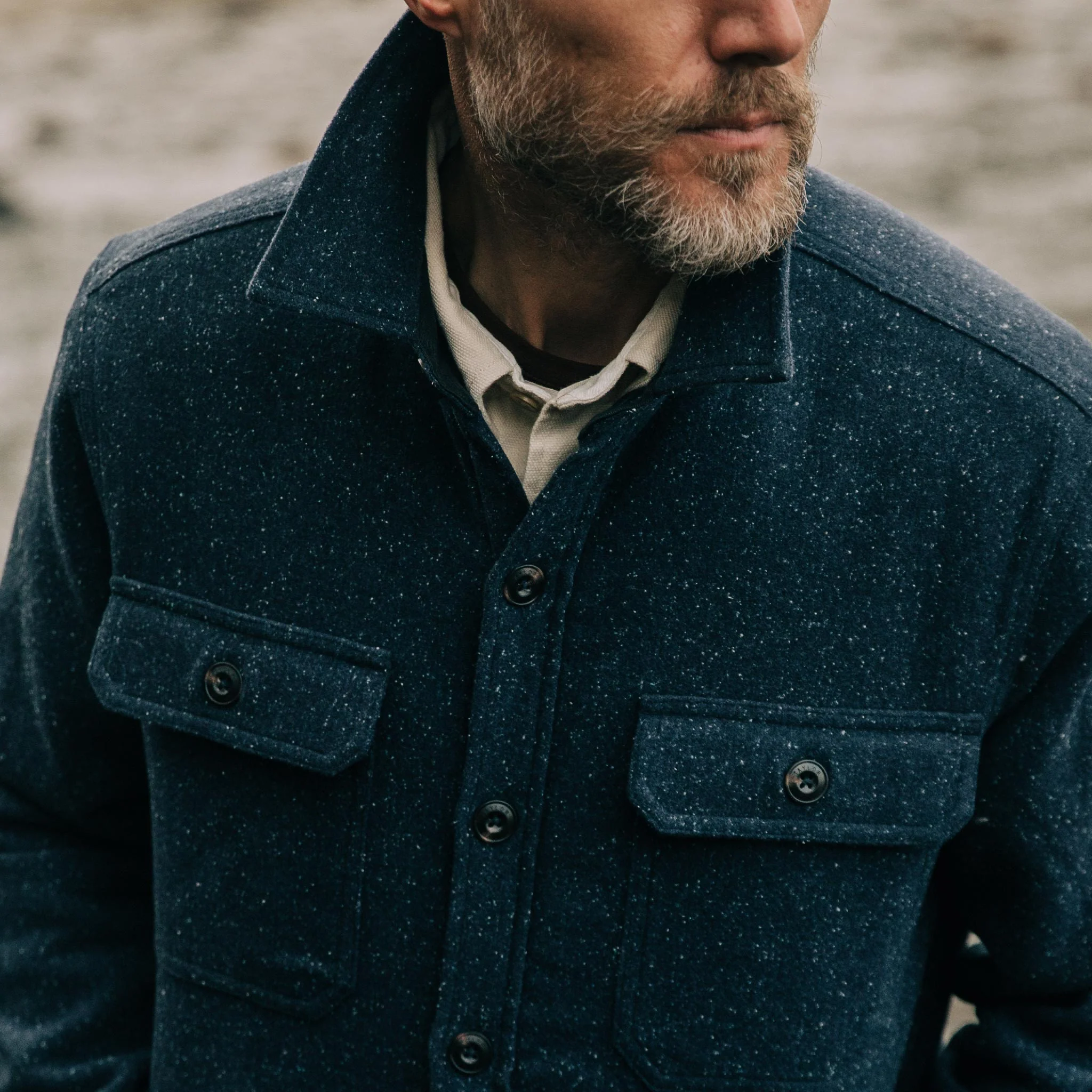 The Chandler Jacket in Navy Donegal - Image 3