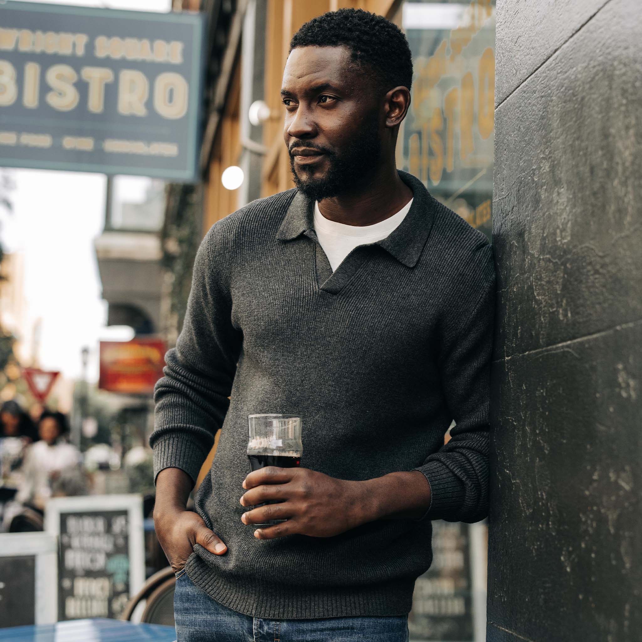 The Charleston Sweater in Heather Charcoal - Image 2