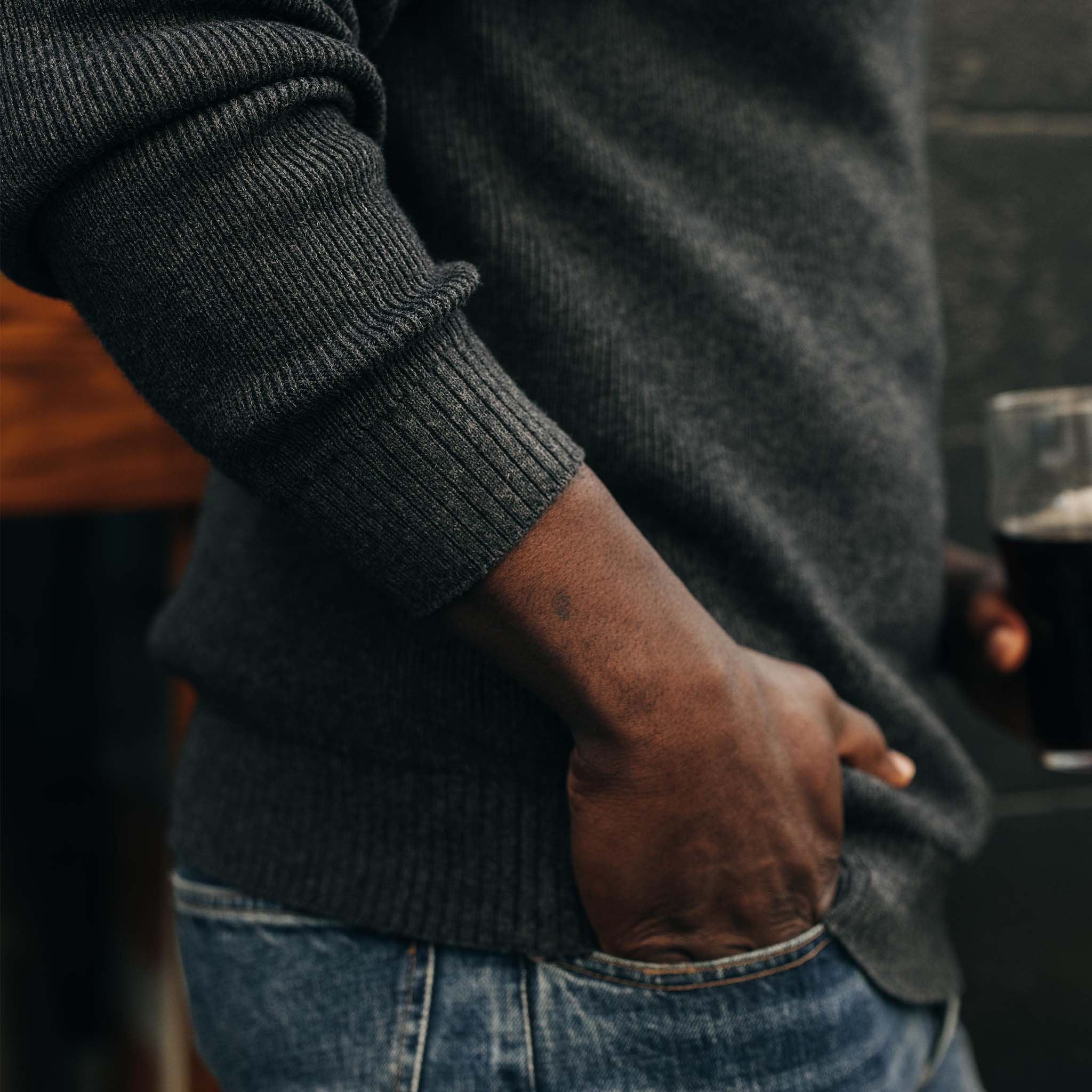 The Charleston Sweater in Heather Charcoal - Image 4