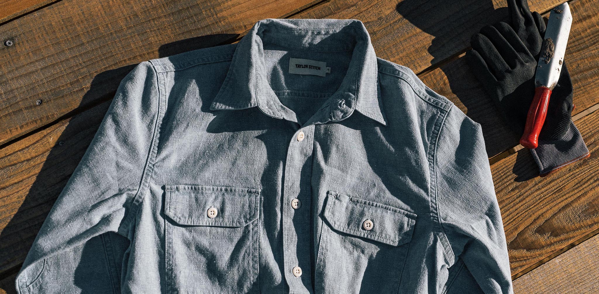 The Chore Shirt in Washed Indigo Boss Duck - Image 8