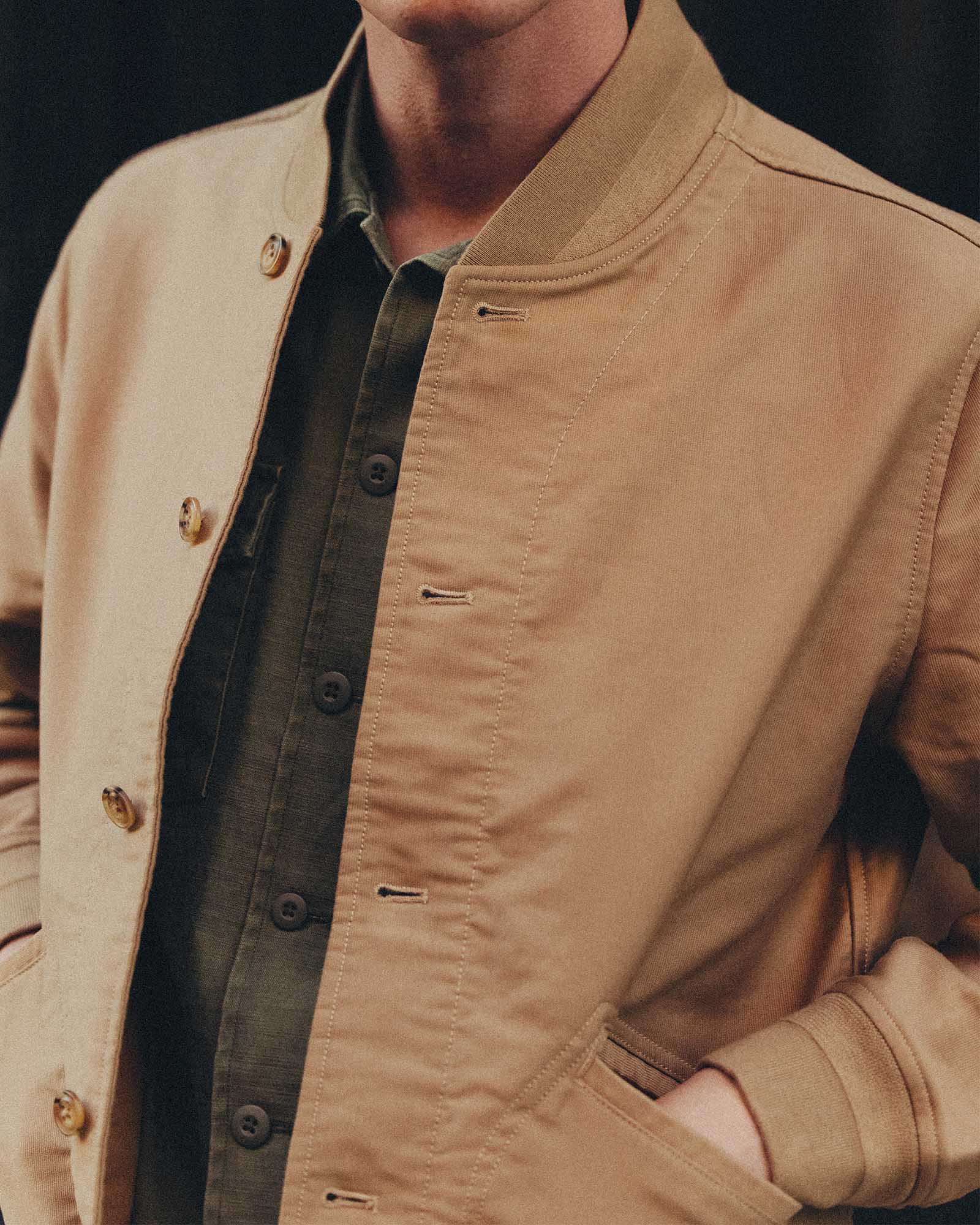The Clark Bomber in Khaki Bedford Cord - Image 3