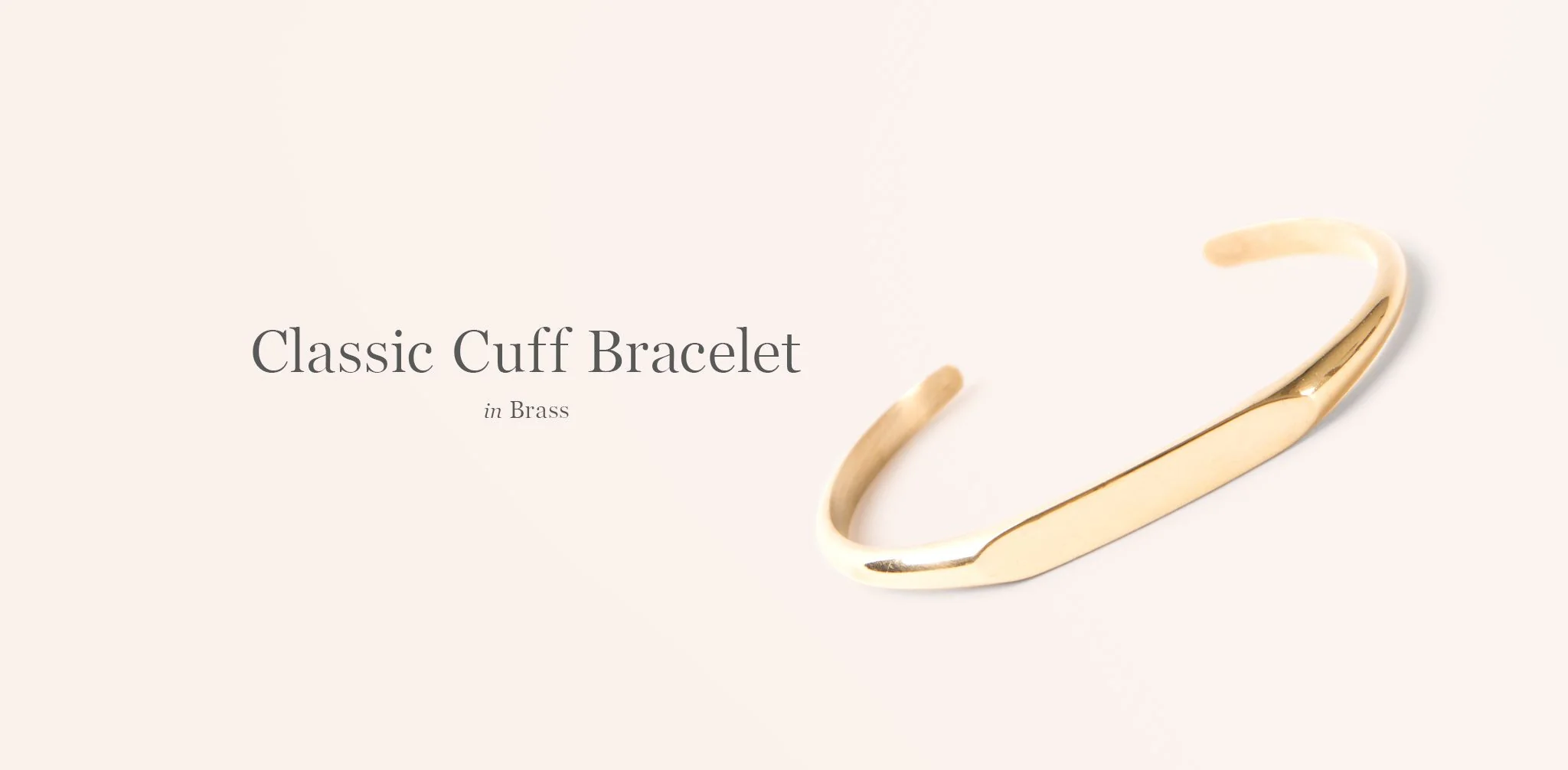 Classic Cuff Bracelet in Brass - Image 6