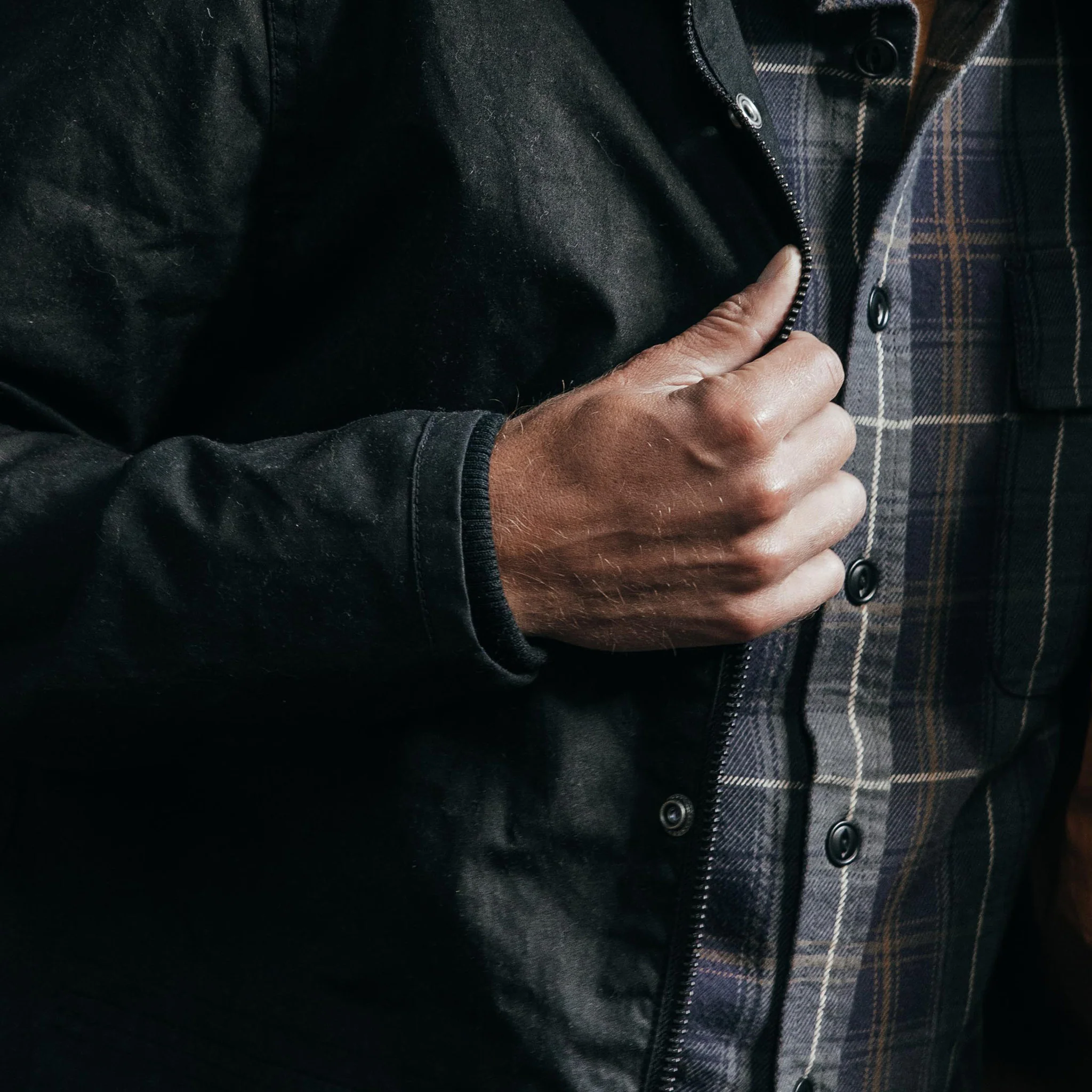 The Clutch Jacket in Coal EverWax - Image 4