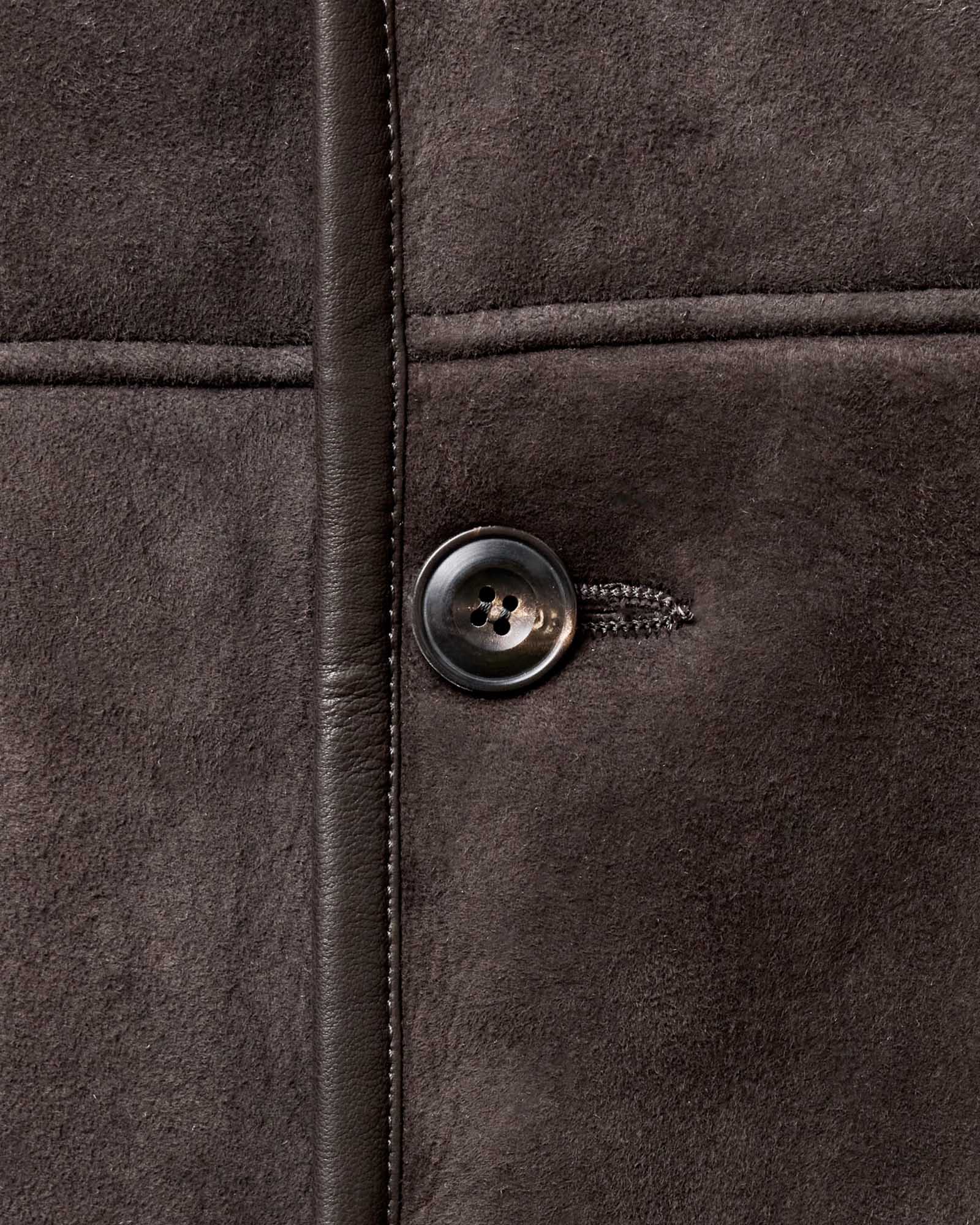 The Coleman Jacket in Dark Chocolate Shearling Suede - Image 8