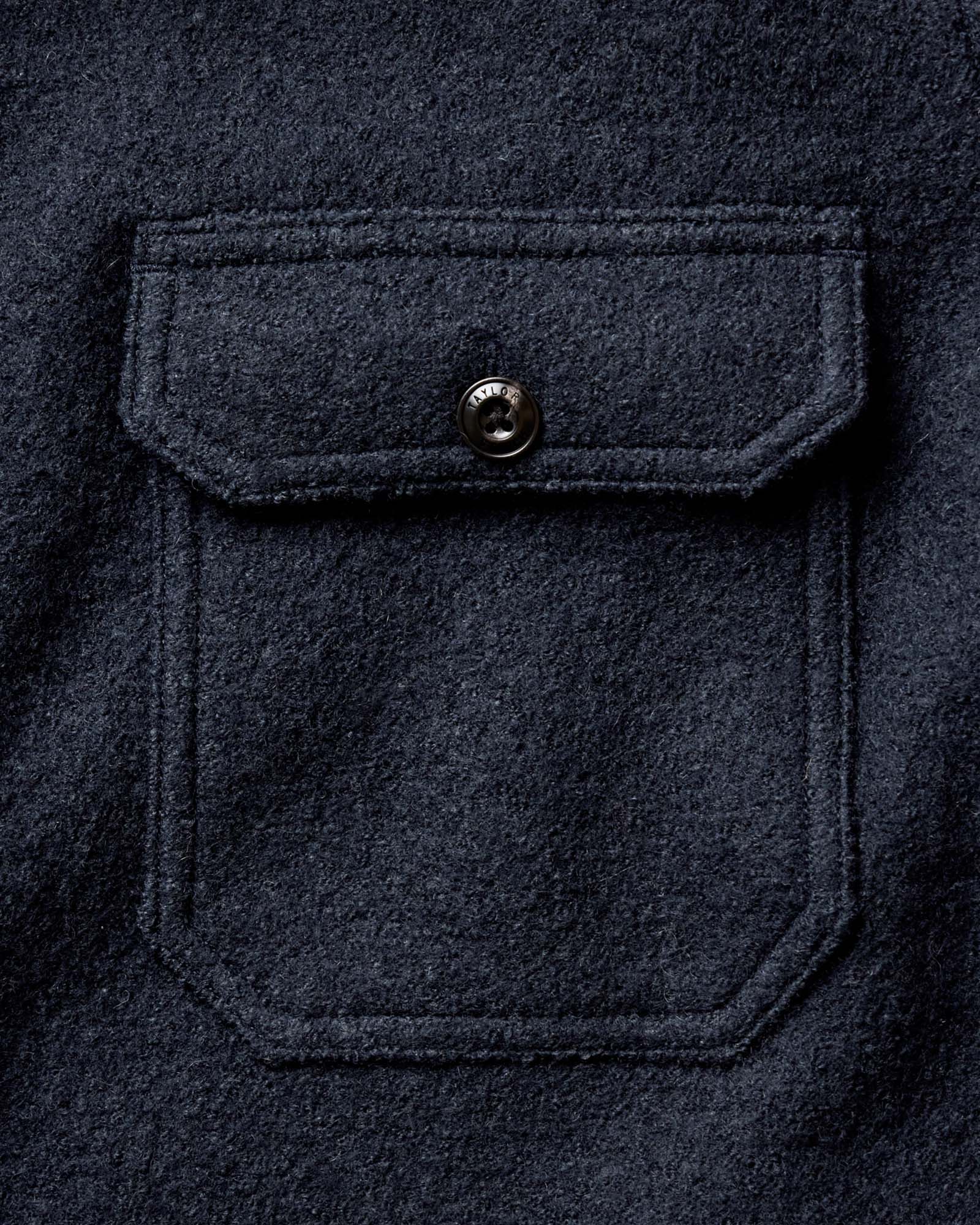 The Connor Overshirt in Dark Navy Boucle - Image 6