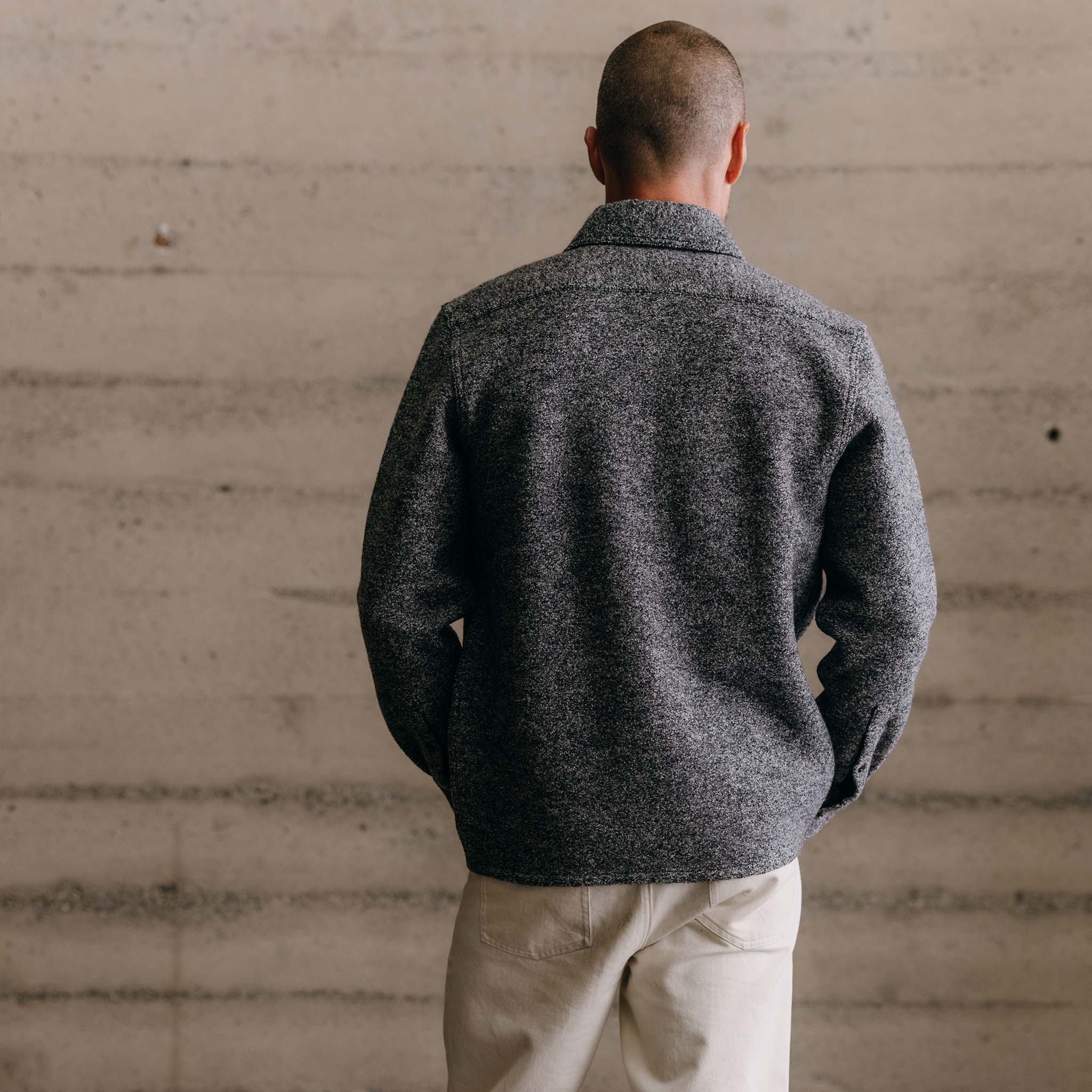 The Connor Overshirt in Heather Ash Boucle - Image 4