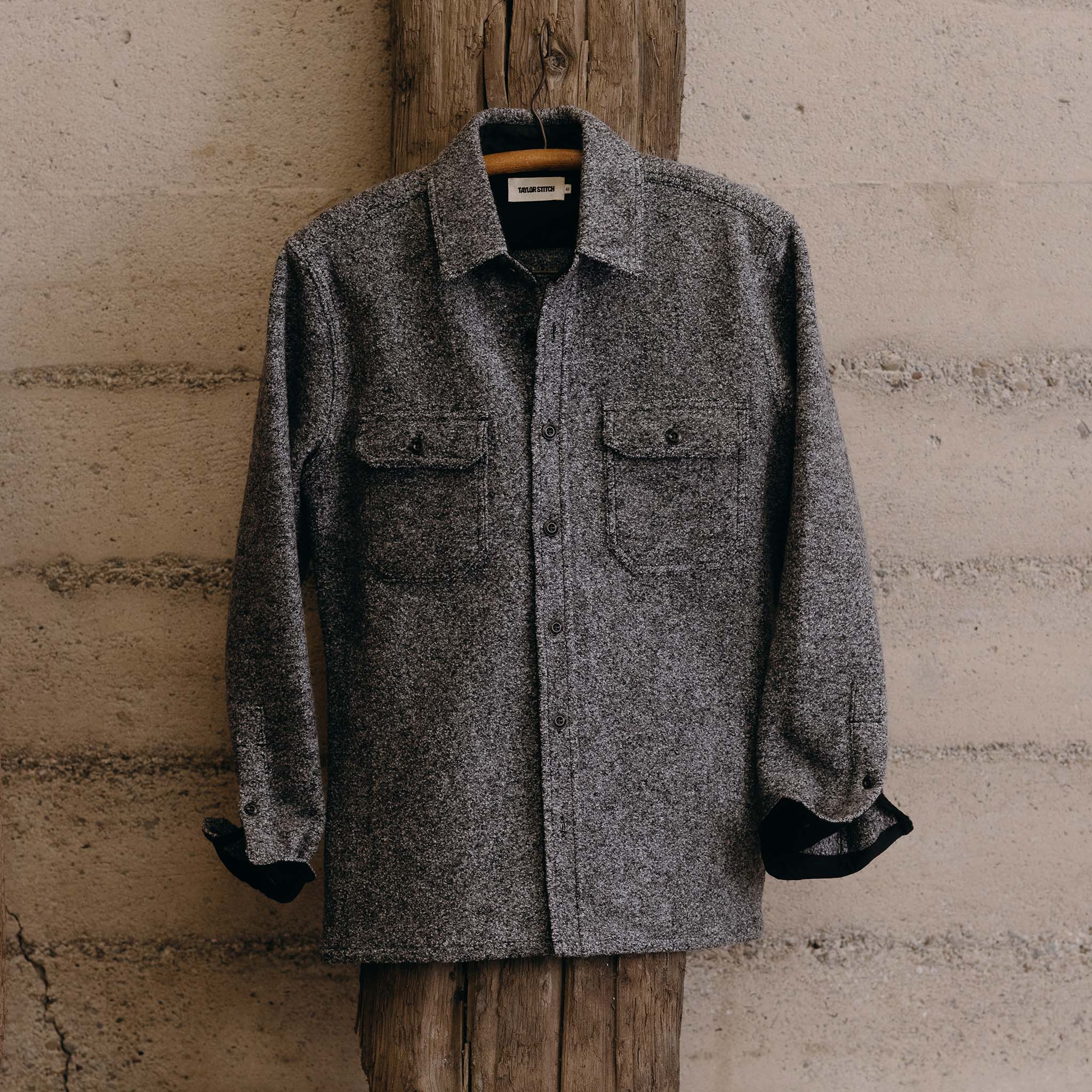 The Connor Overshirt in Heather Ash Boucle - Image 5