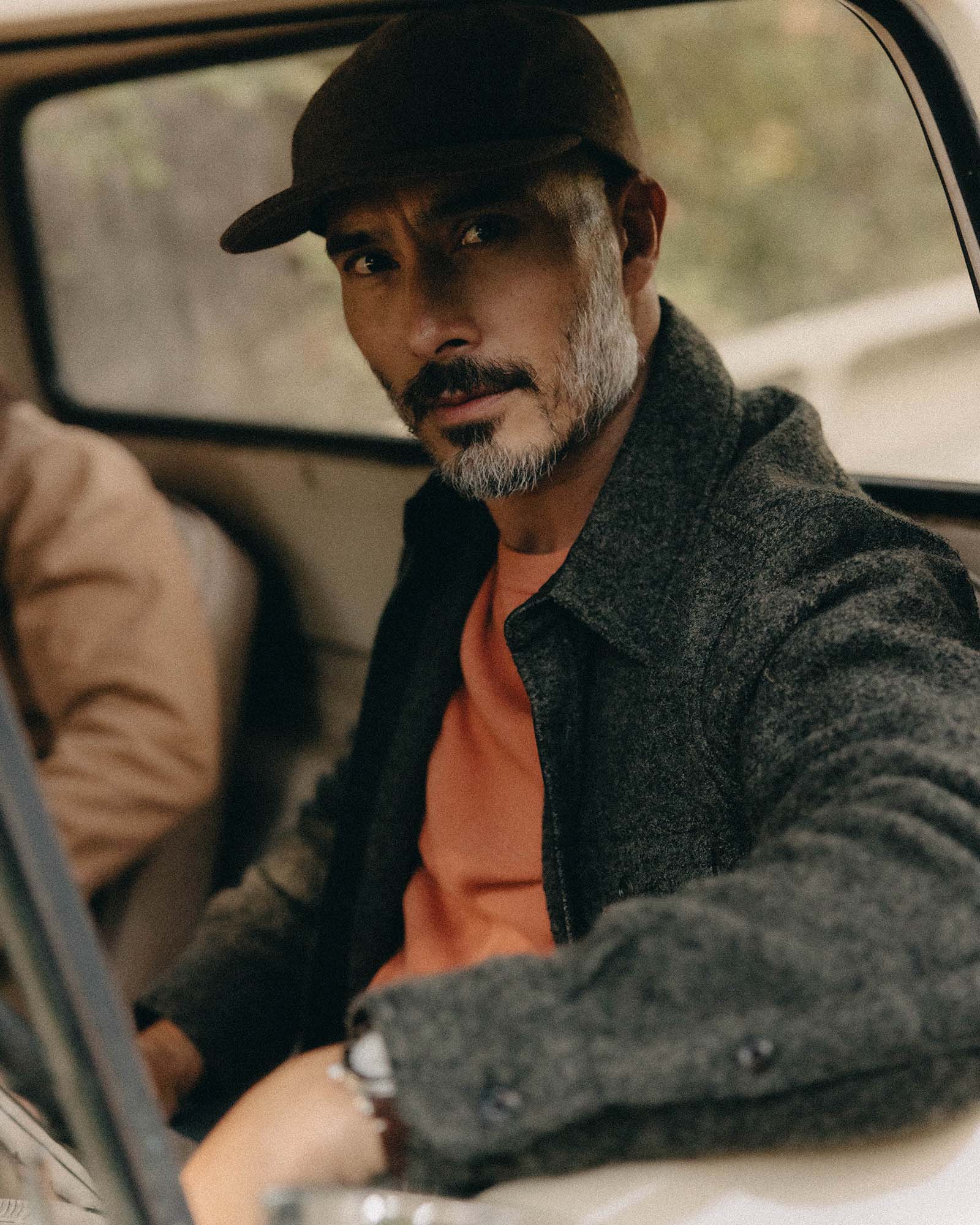 The Connor Overshirt in Heather Olive Boucle - Image 3