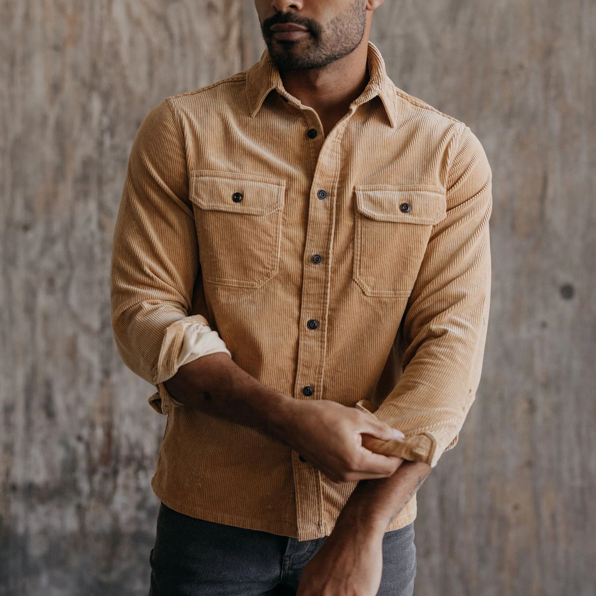 The Connor Shirt in Camel Cord - Image 2
