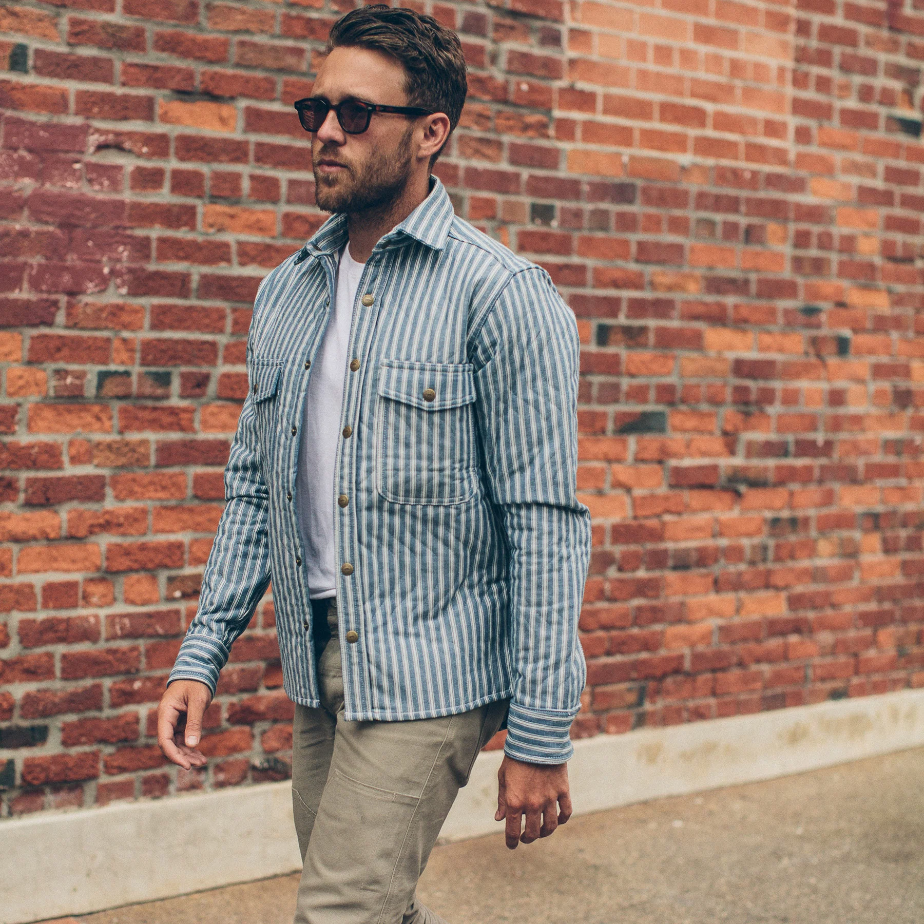 The Chore Jacket in Striped Chambray - Image 2