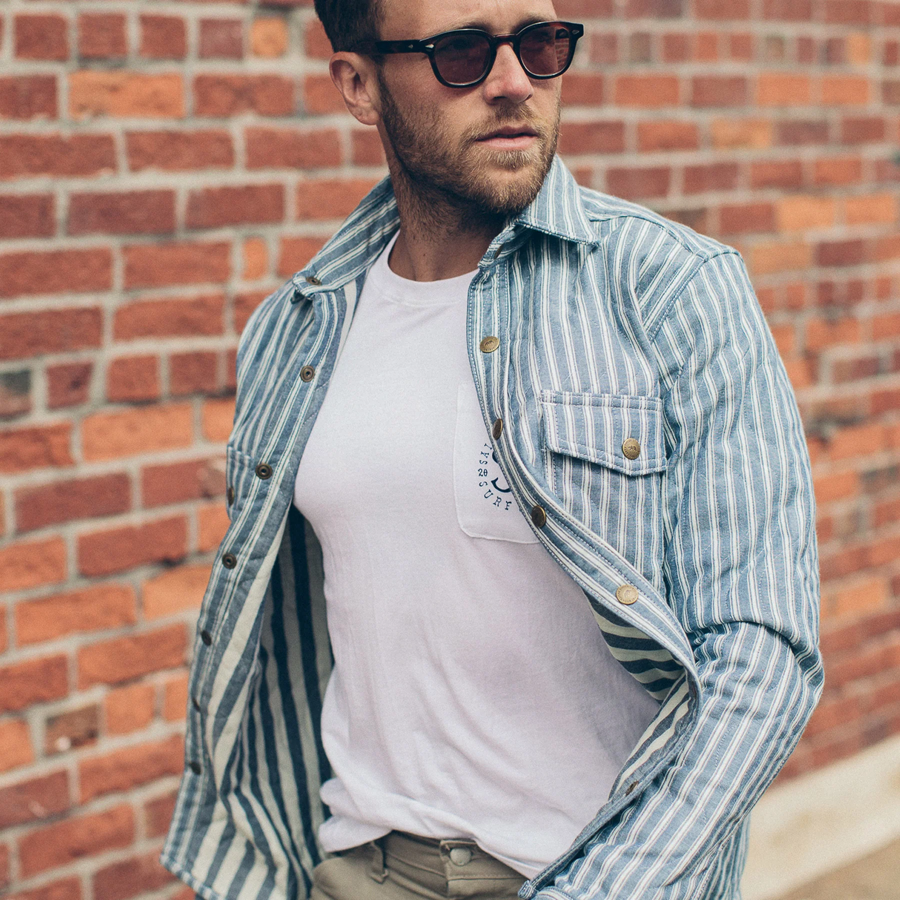 The Chore Jacket in Striped Chambray - Image 7