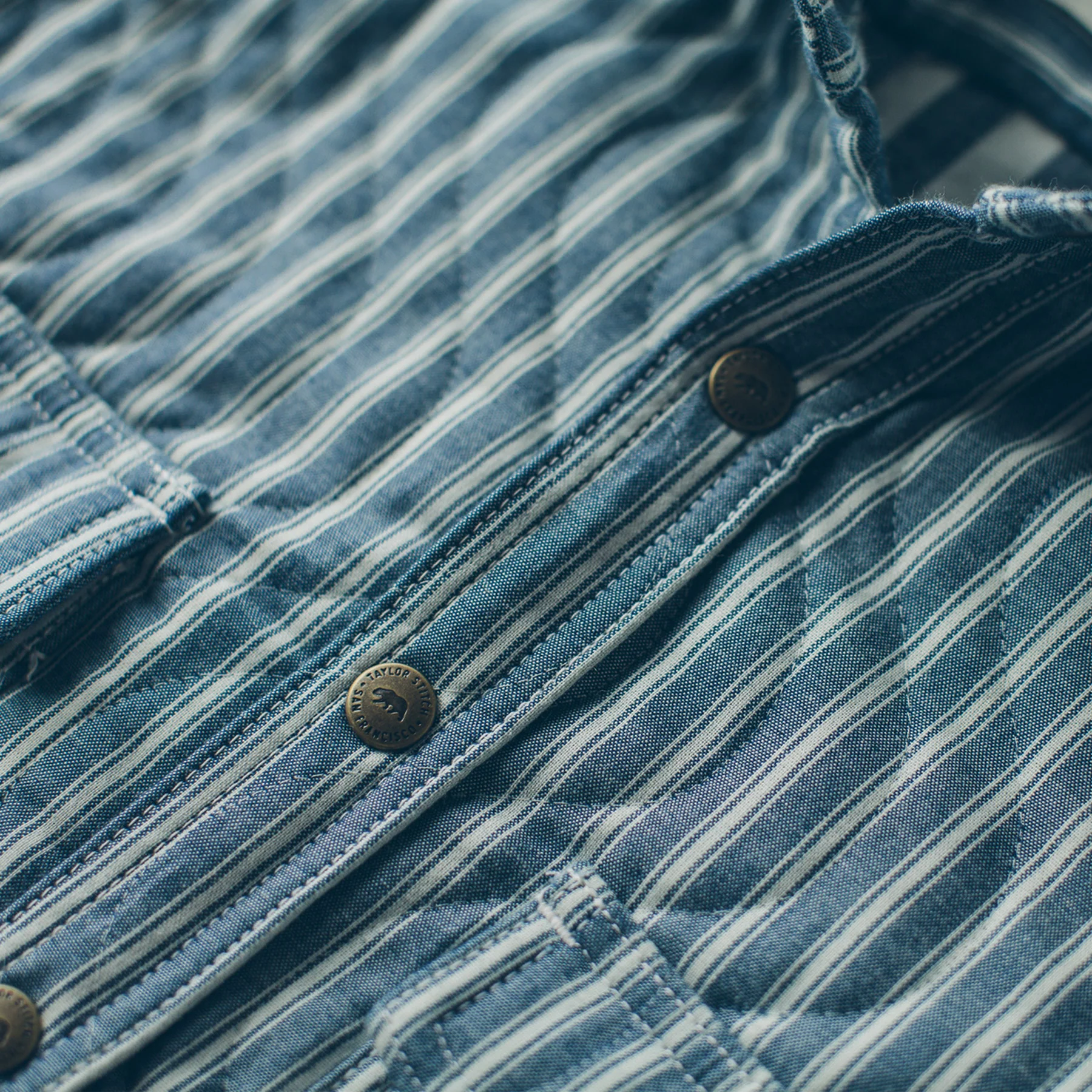 The Chore Jacket in Striped Chambray - Image 8