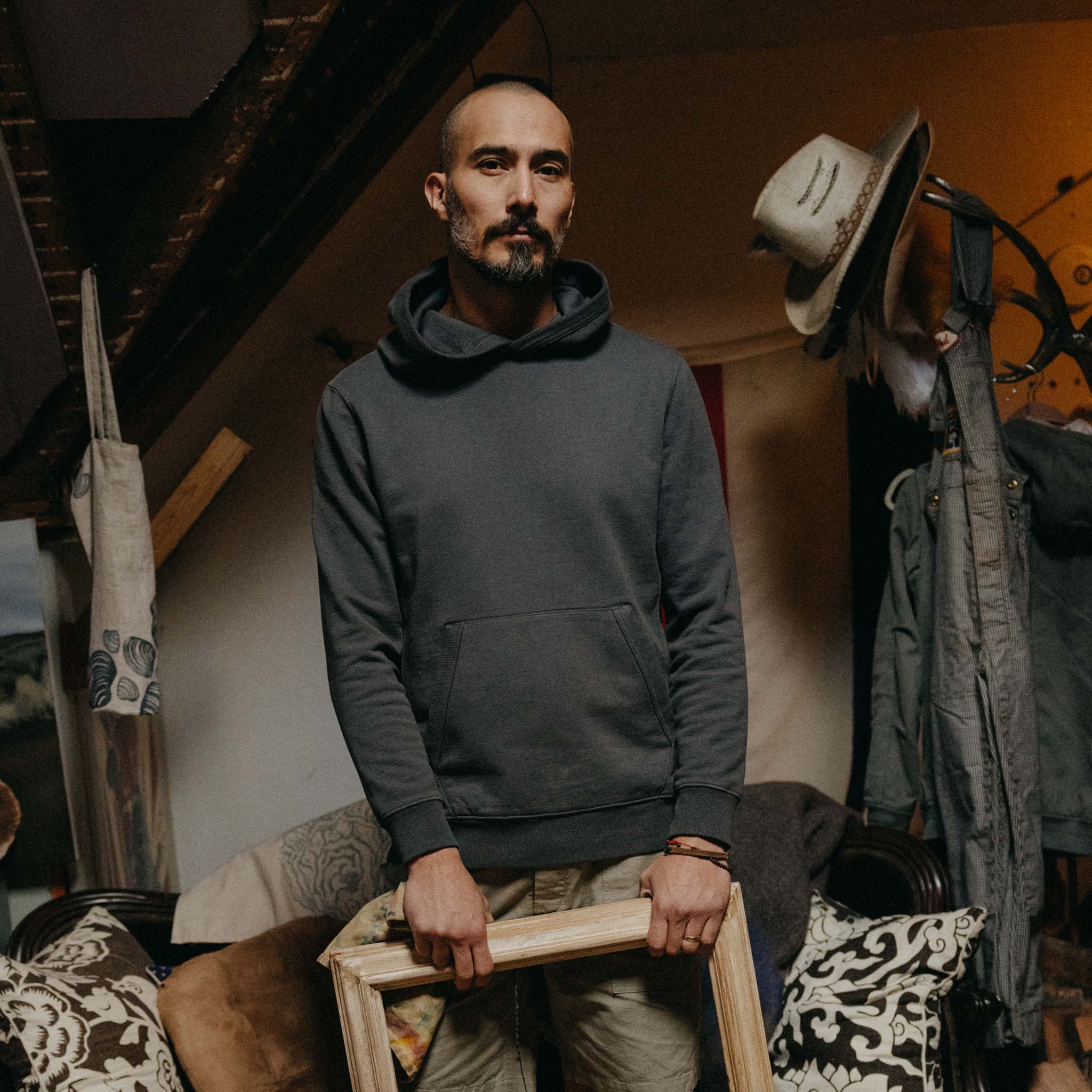 The Cotton Hemp Hoodie in Asphalt - Image 2