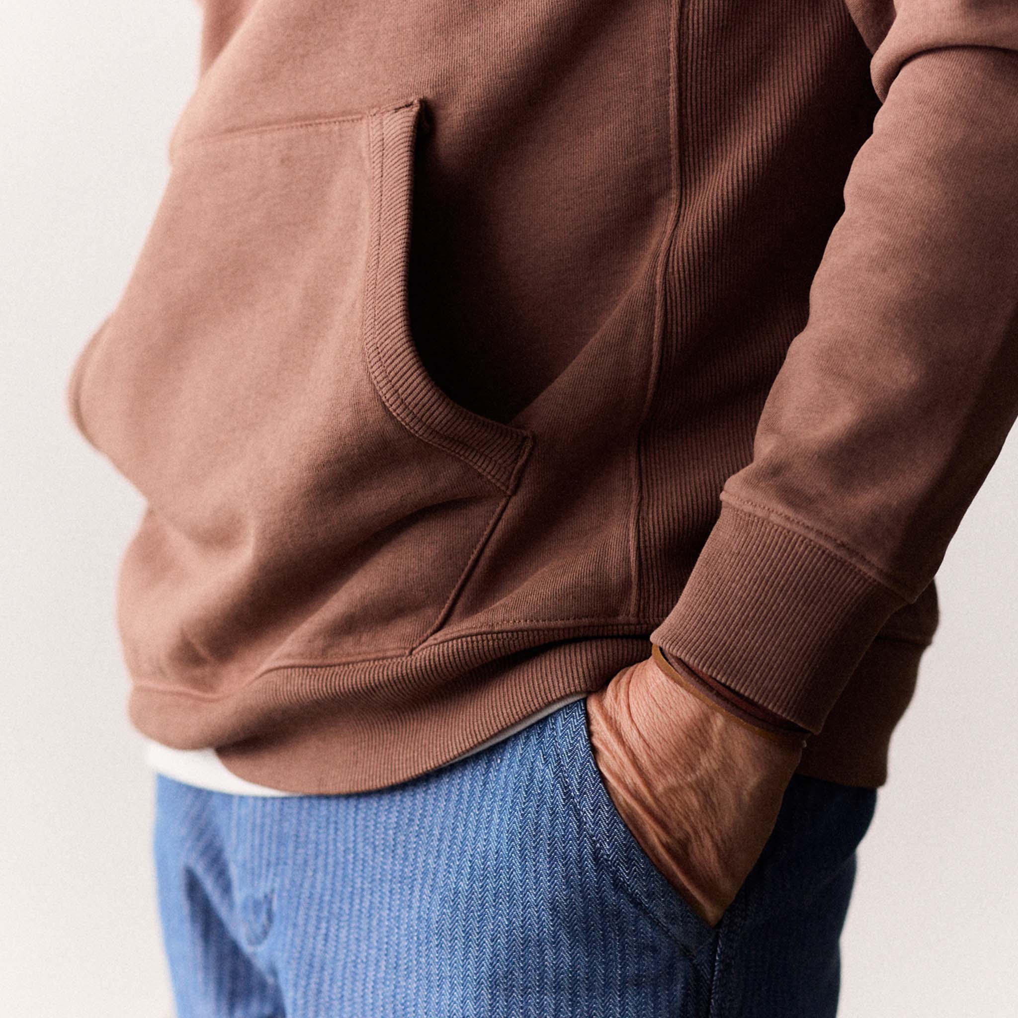 The Cotton Hemp Hoodie in Faded Brick - Image 4