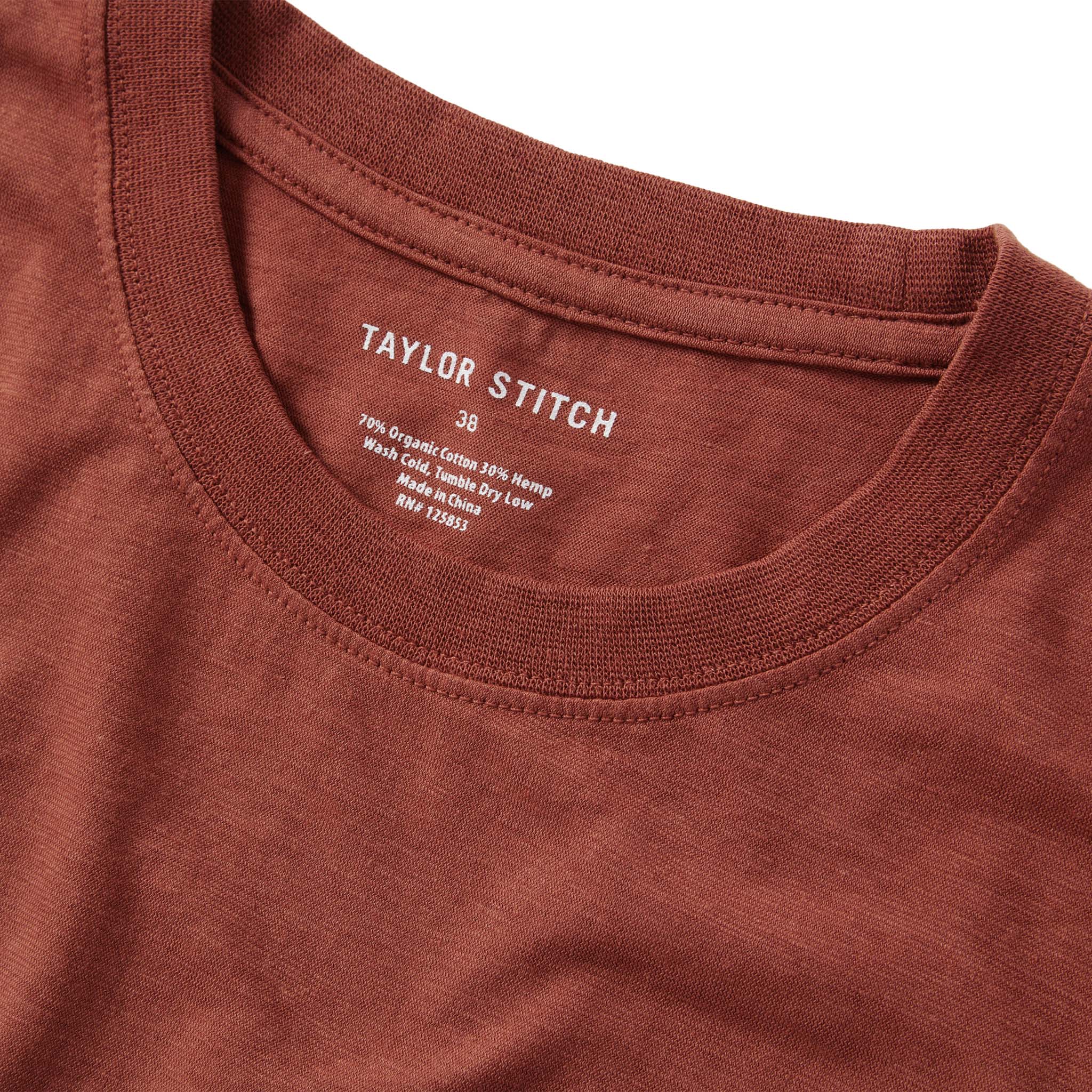 The Cotton Hemp Long Sleeve Tee in Engine - Image 5