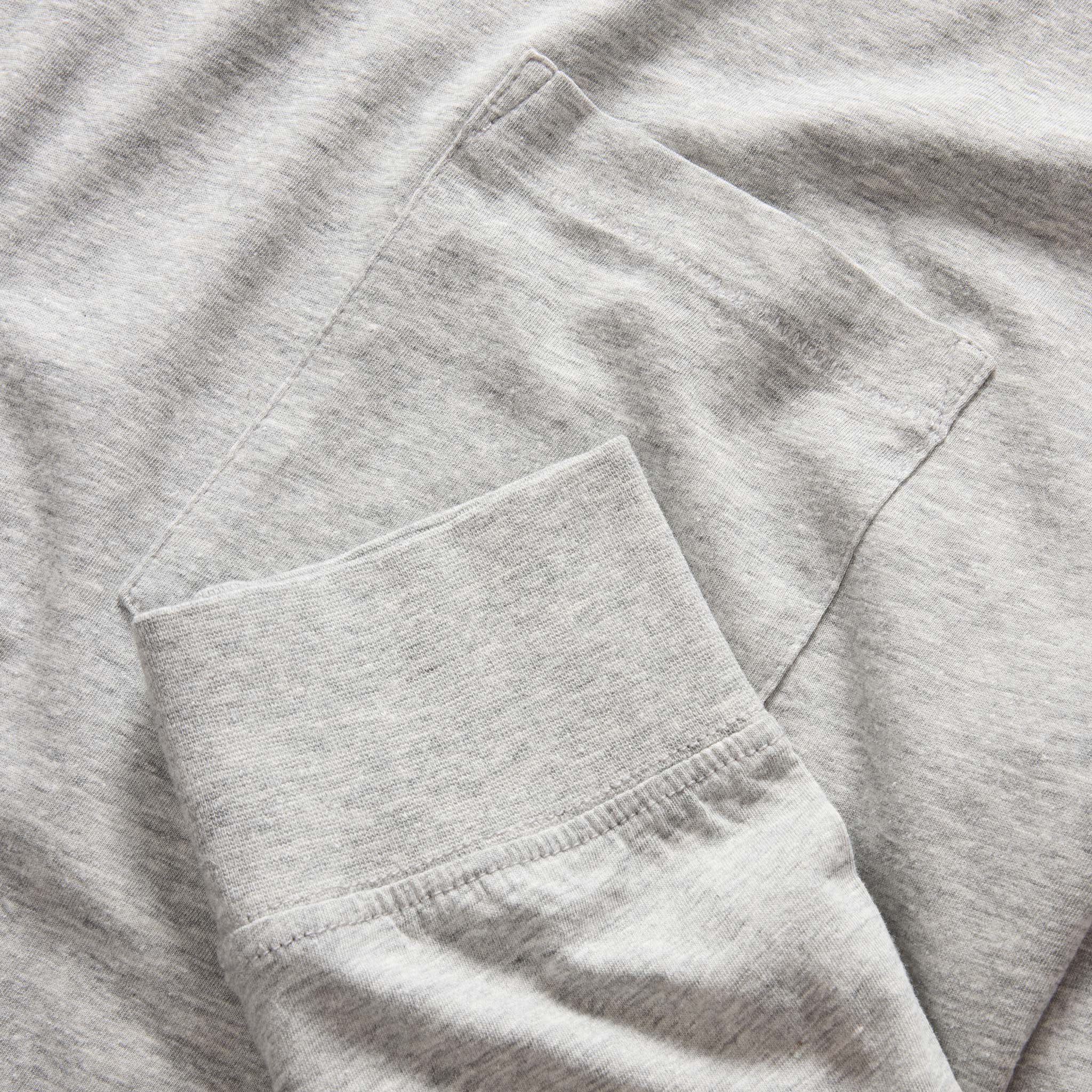 The Cotton Hemp Long Sleeve Tee in Heather Grey - Image 5