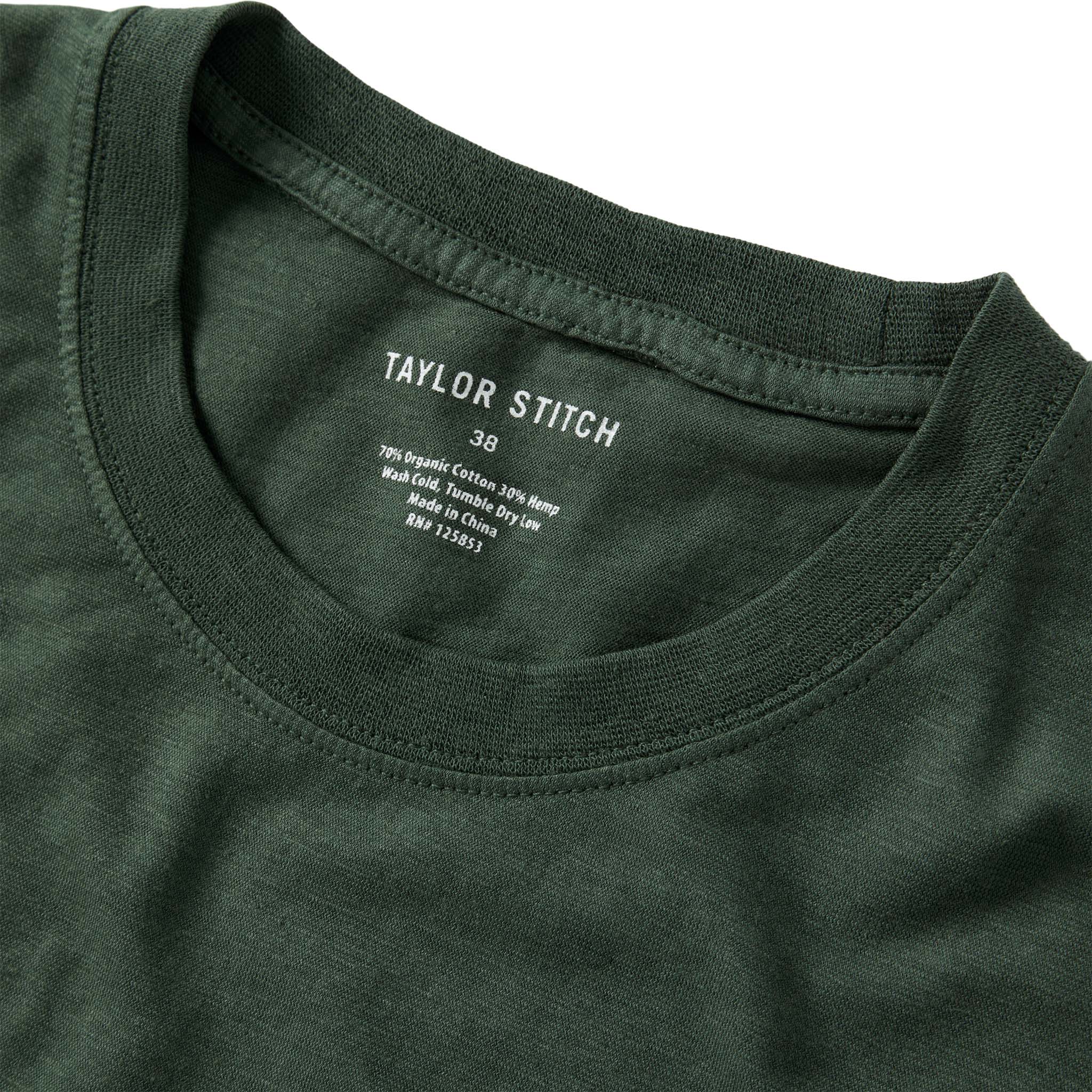 The Cotton Hemp Long Sleeve Tee in Pine - Image 5
