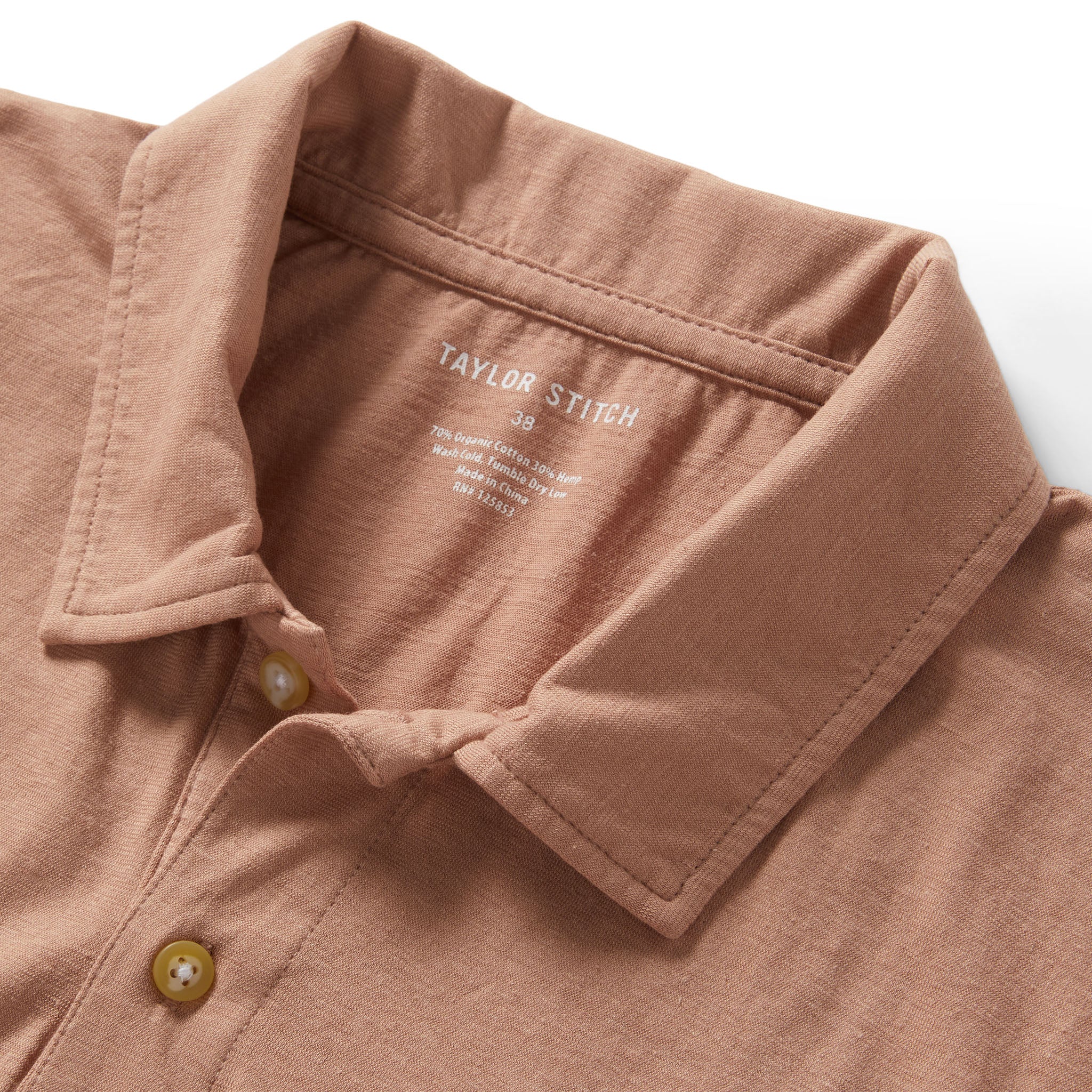 The Cotton Hemp Polo in Dried Acorn - Image 5