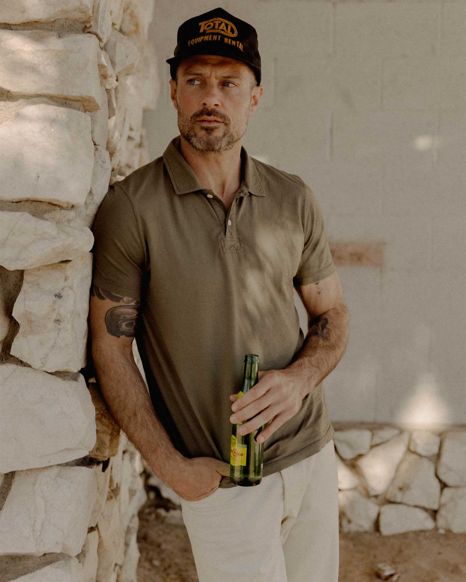 The Cotton Hemp Polo in Olive - Image 2