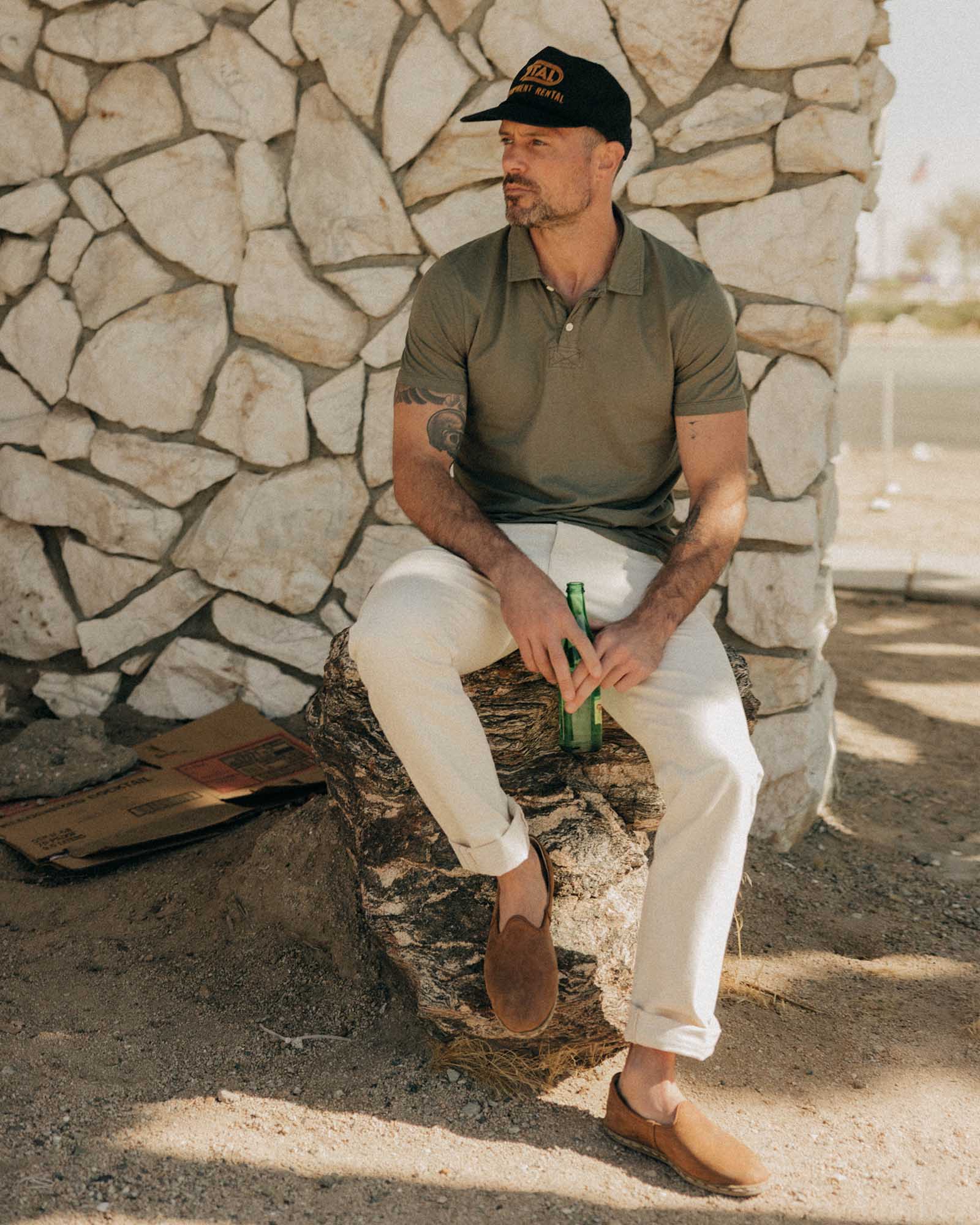 The Cotton Hemp Polo in Olive - Image 4