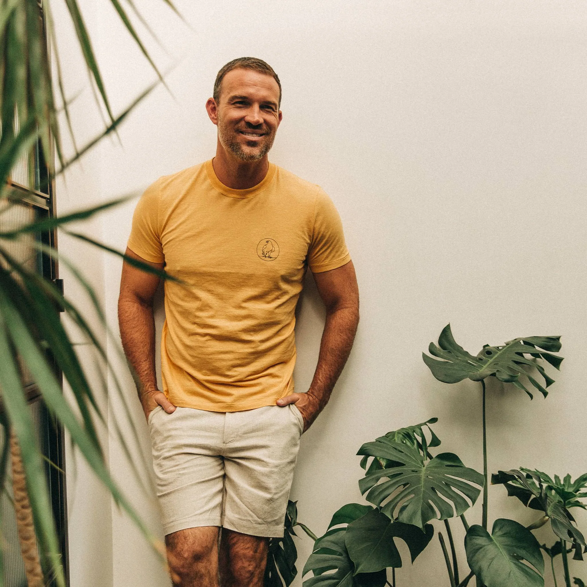 The Cotton Hemp Tee in Canary Eagle - Image 2