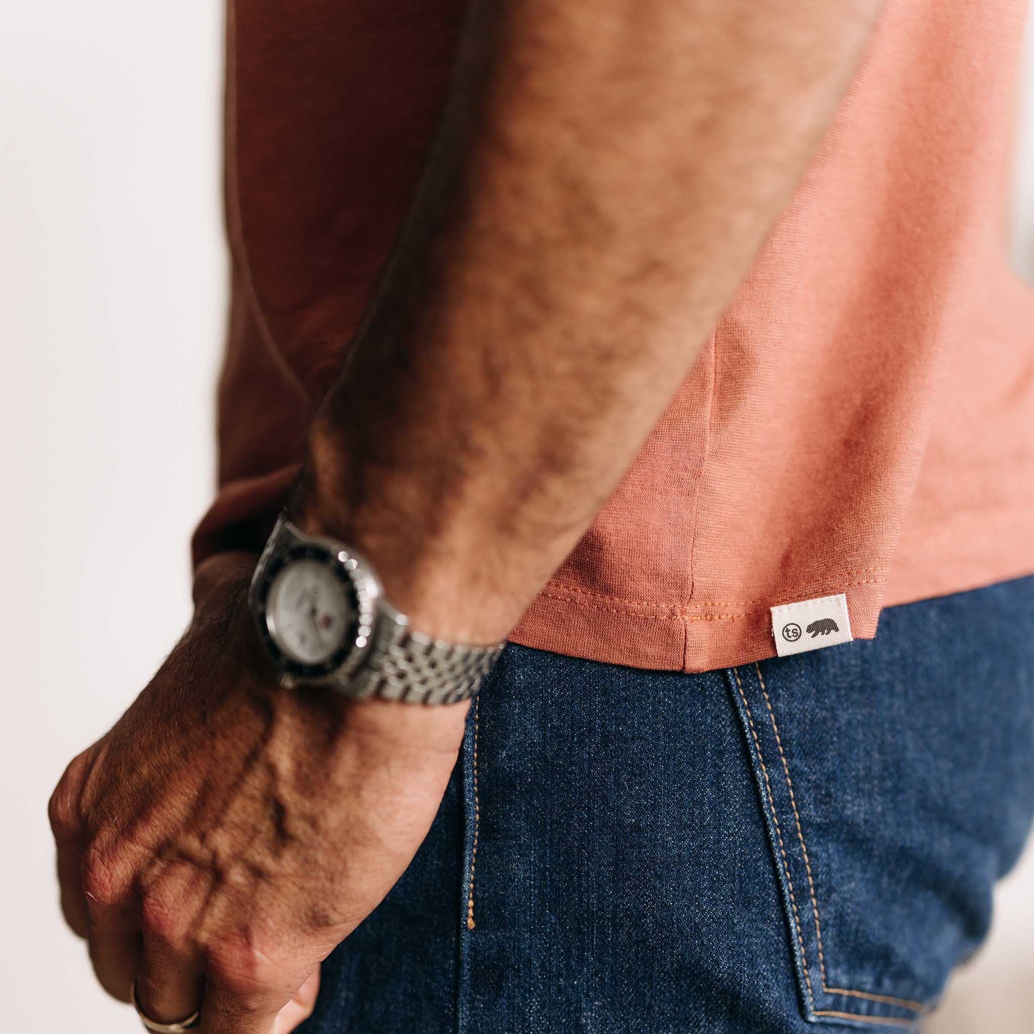 The Cotton Hemp Tee in Fired Clay - Image 3