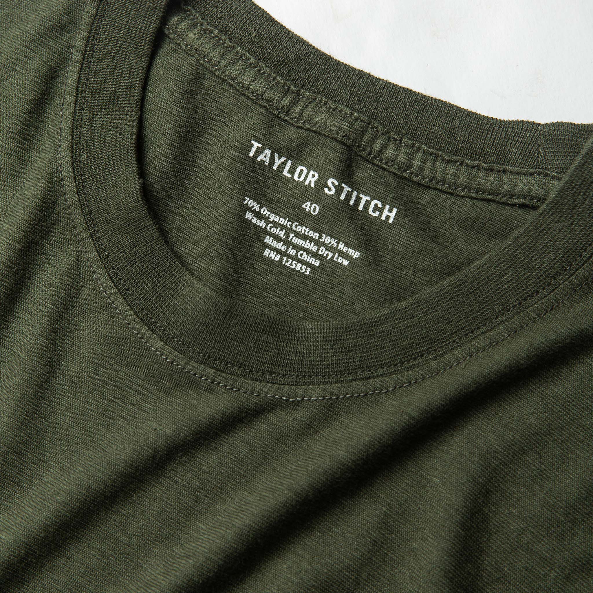 The Cotton Hemp Tee in Forest - Image 6