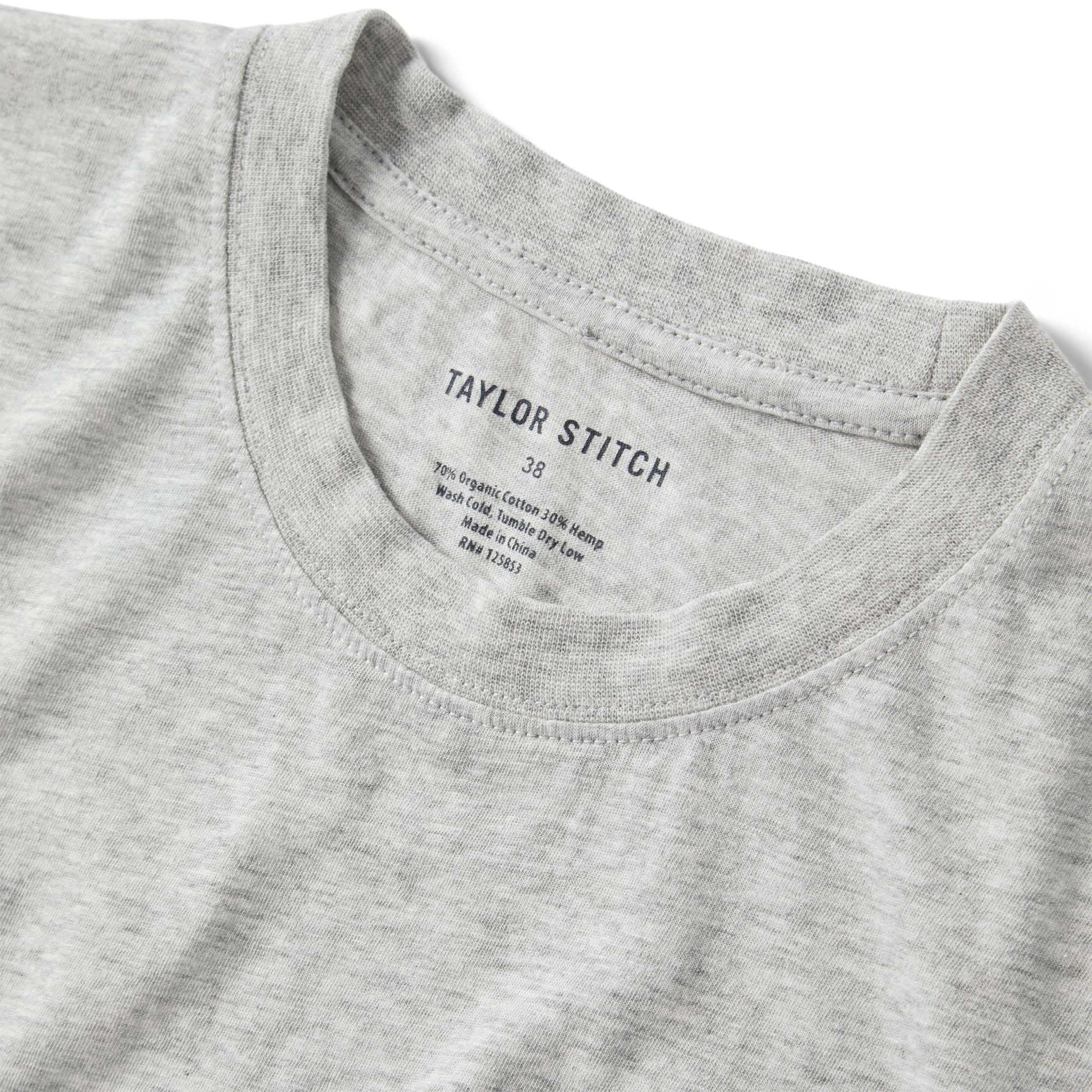 The Cotton Hemp Tee in Heather Grey - Image 6