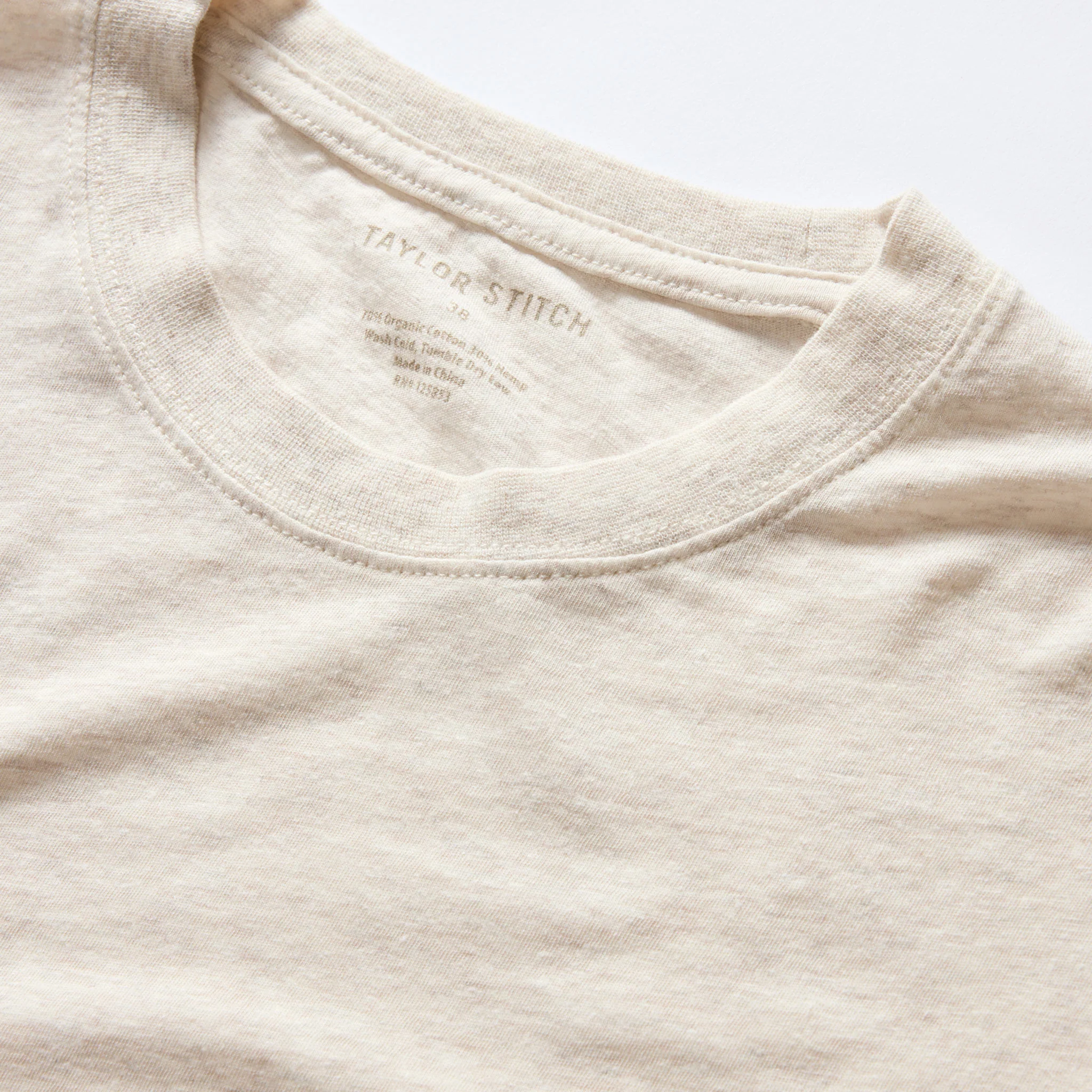 The Cotton Hemp Tee in Heather Oat - Image 6