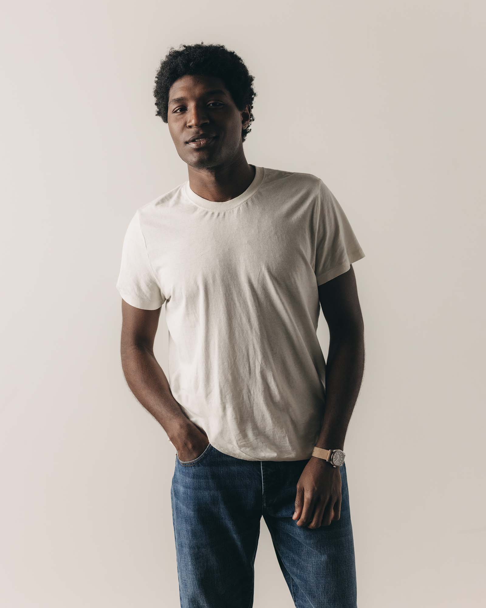 The Cotton Hemp Tee in Natural - Image 2