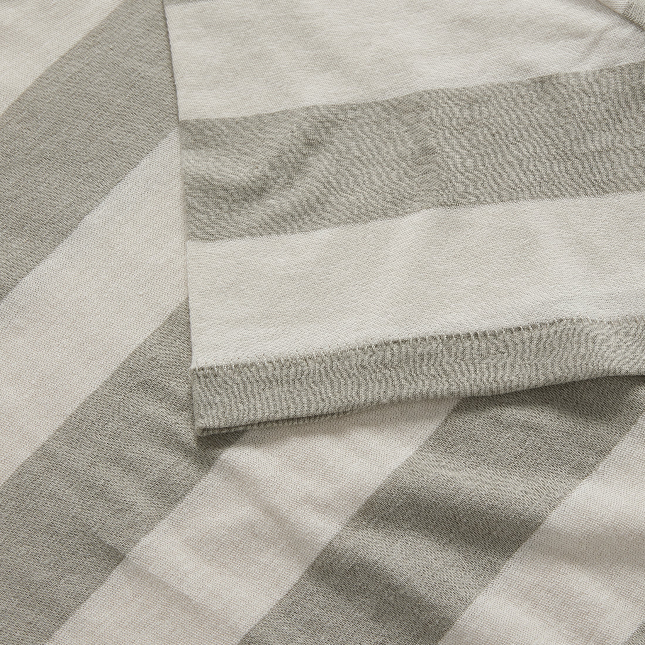 The Cotton Hemp Tee in Natural and Sagebrush Stripe - Image 7