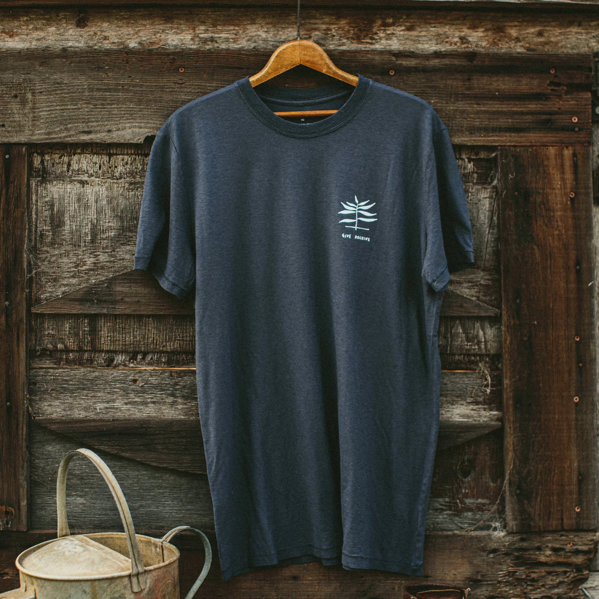 The Cotton Hemp Tee in Navy Give to Get - Image 2