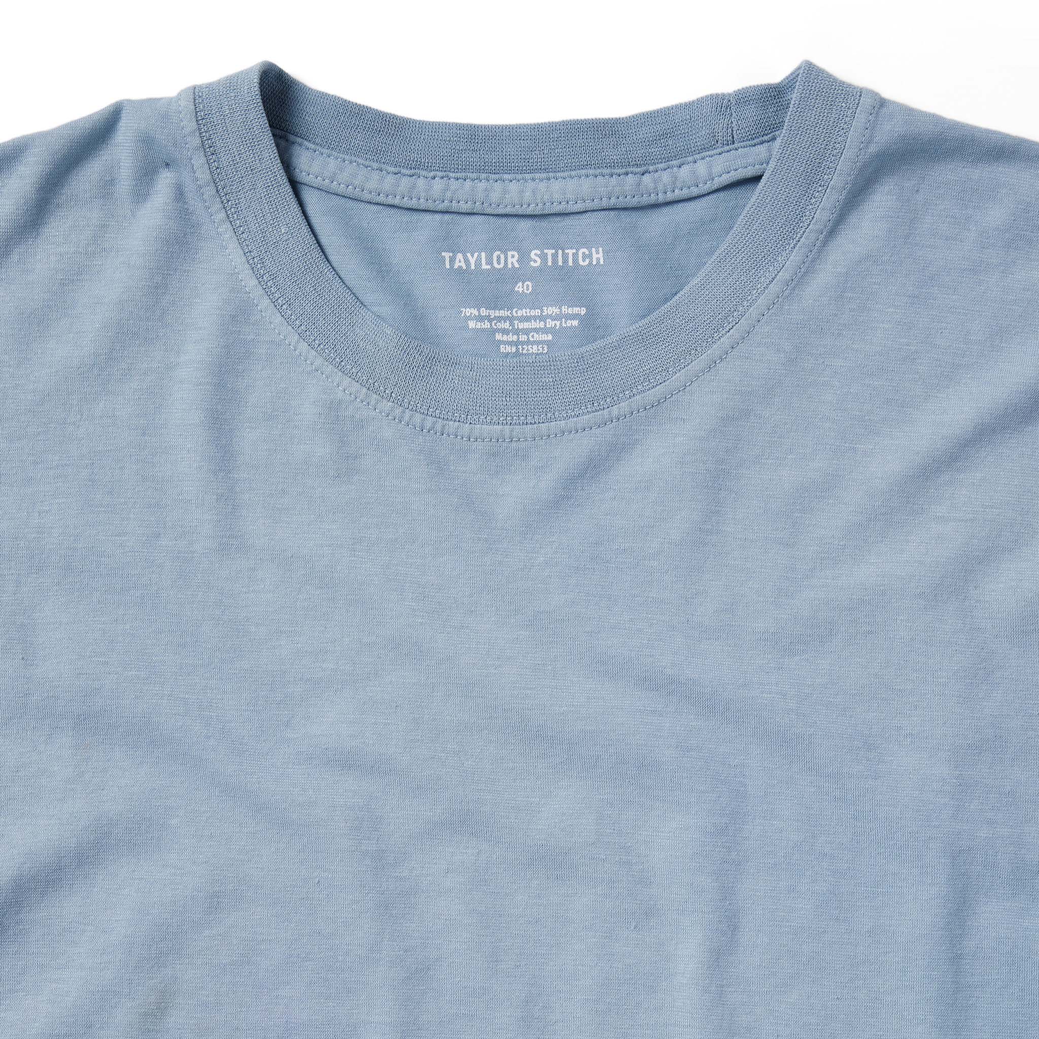 The Cotton Hemp Tee in Ocean - Image 6