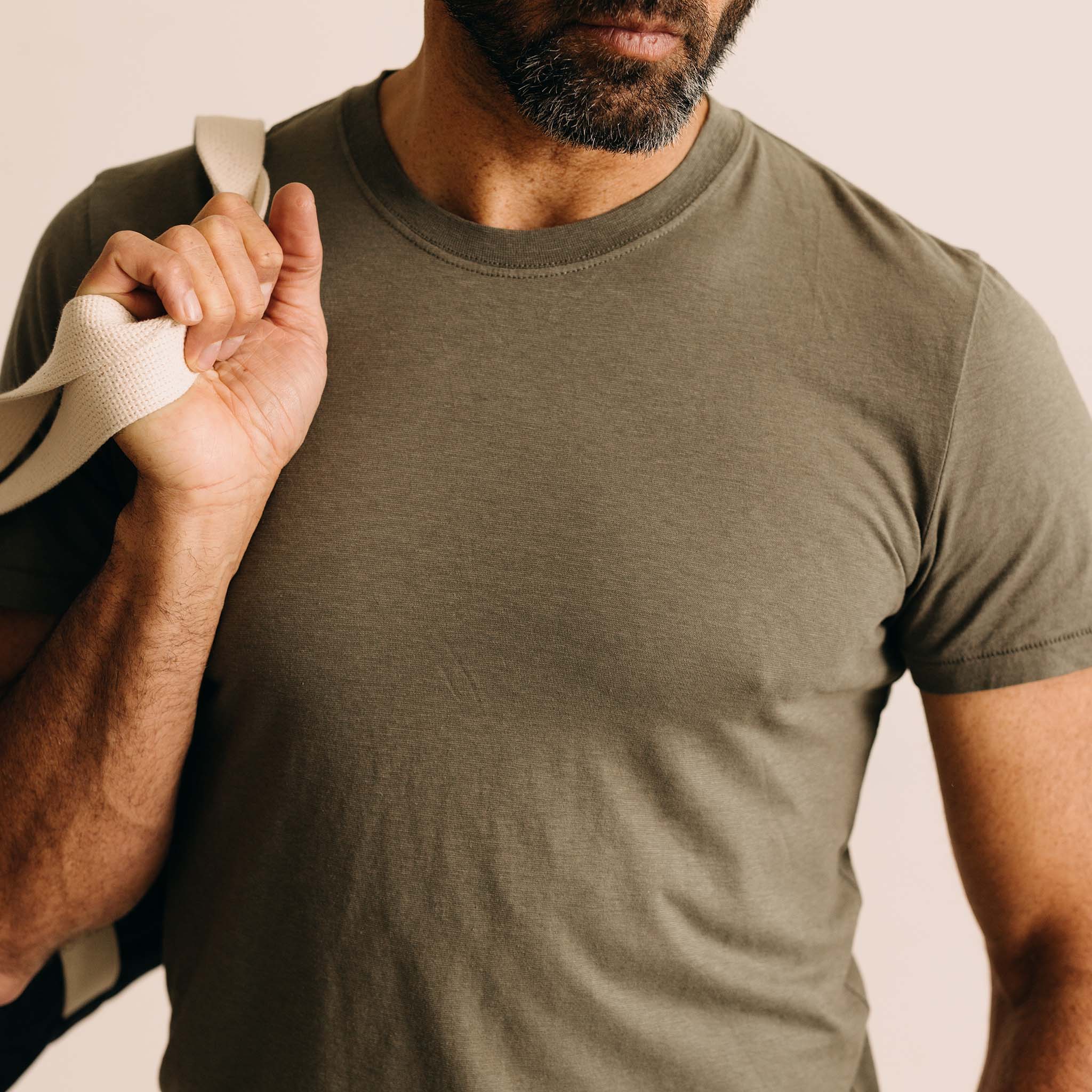 The Cotton Hemp Tee in Olive - Image 2